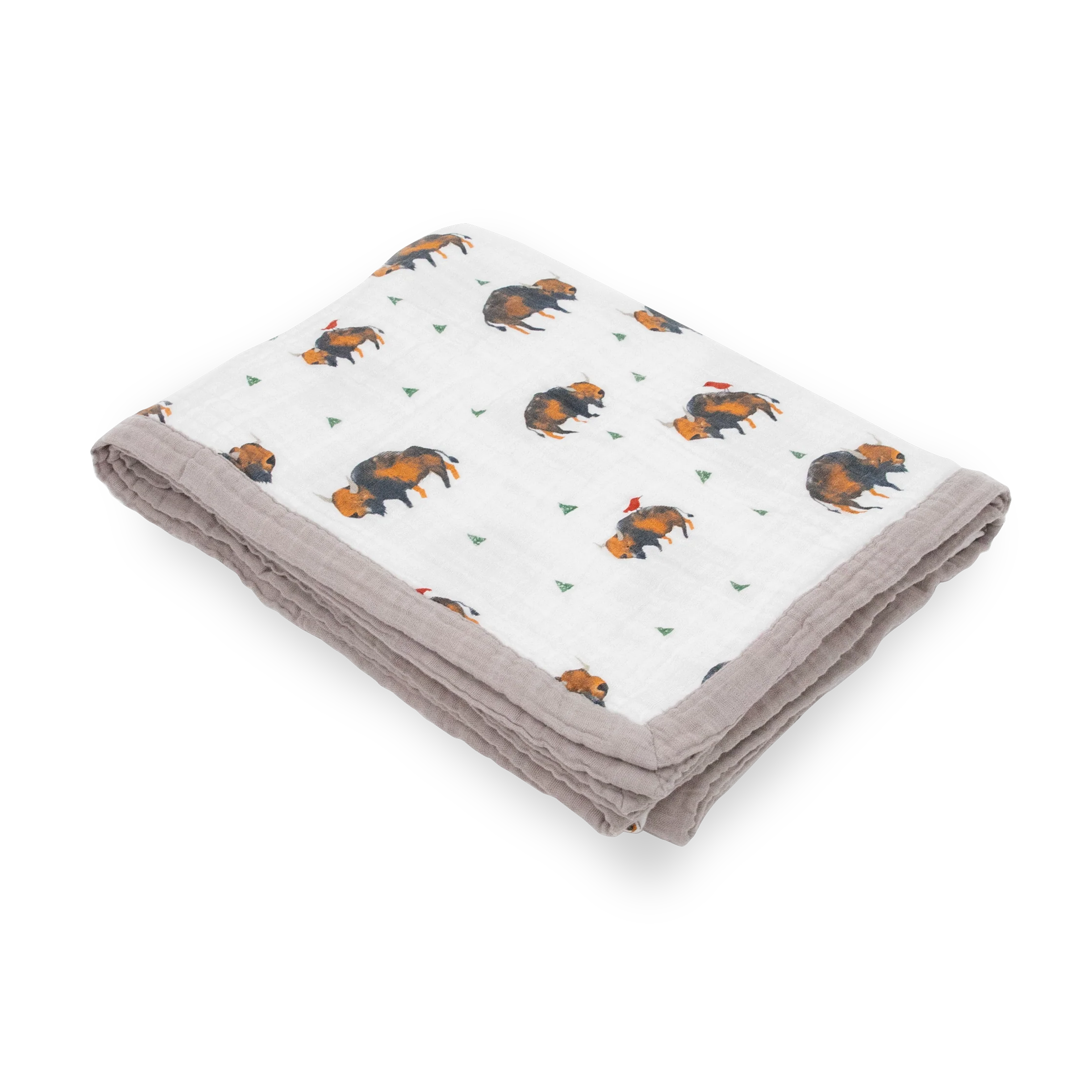 Cotton Muslin Quilted Throw - Bison - Image 4