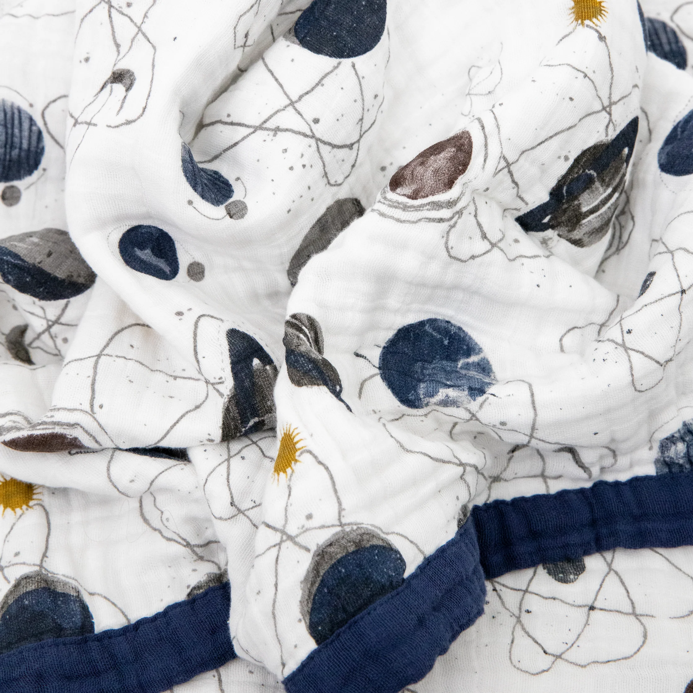 Cotton Muslin Quilted Throw - Planetary - Image 3