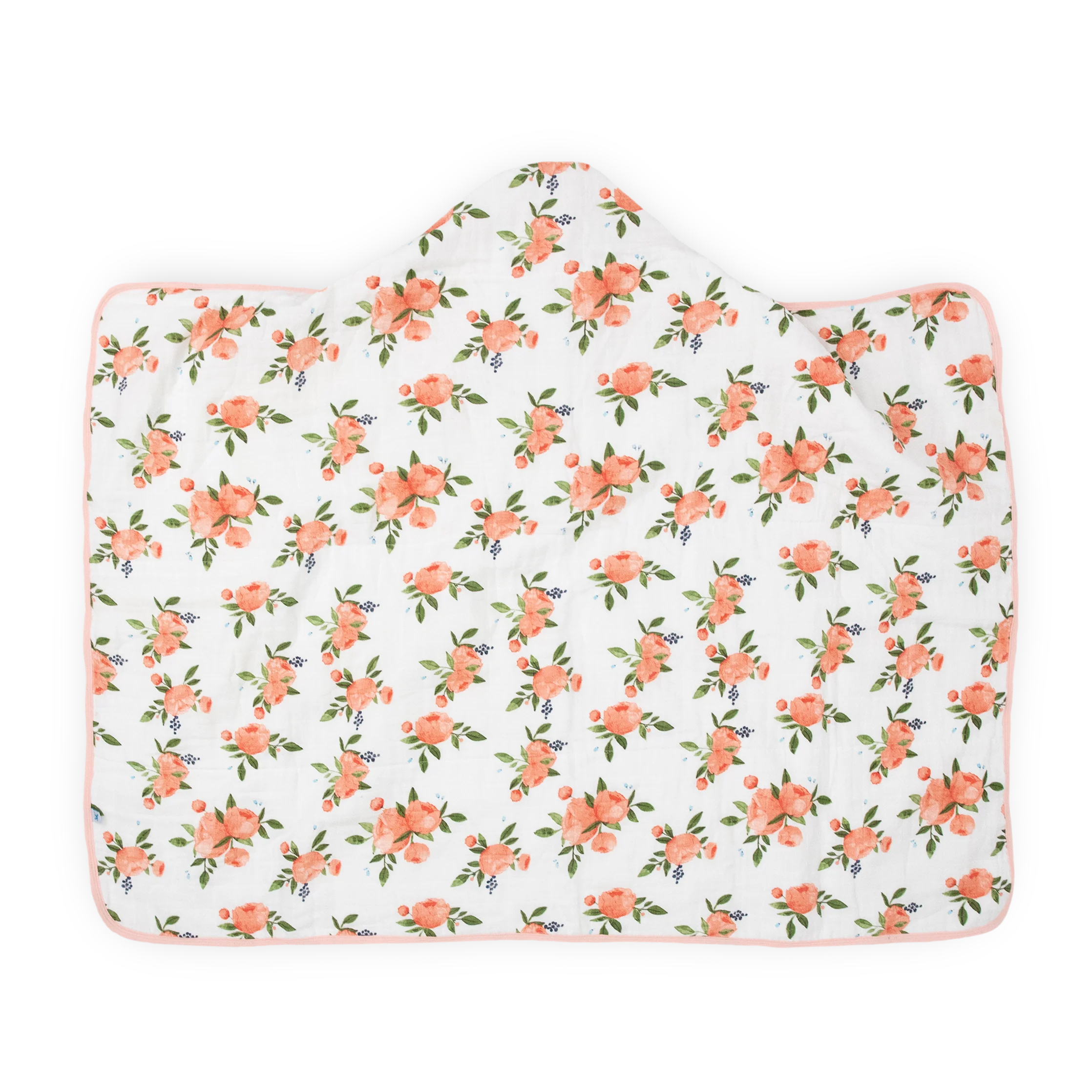 Toddler Hooded Towel - Watercolor Roses - Image 3