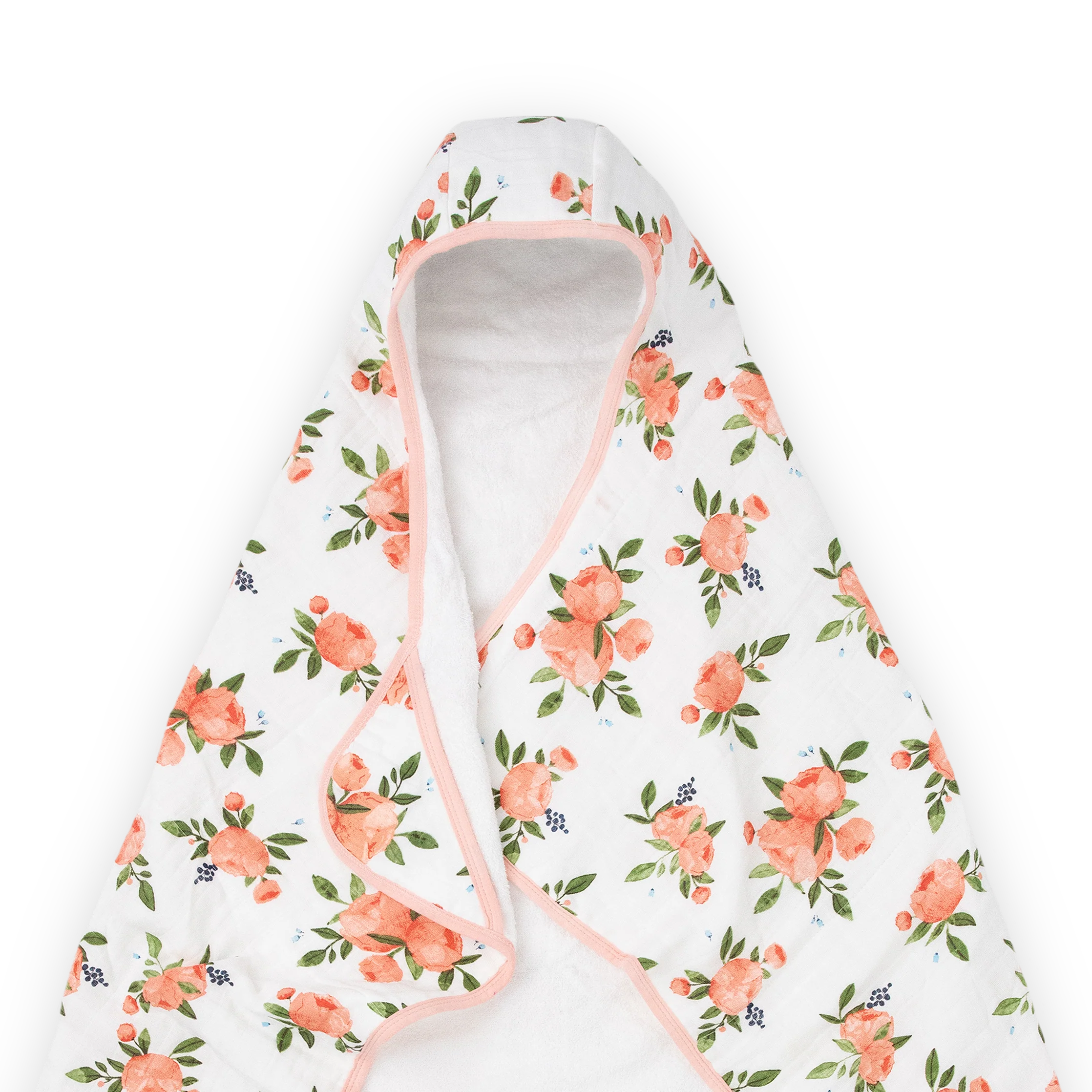 Toddler Hooded Towel - Watercolor Roses - Image 4