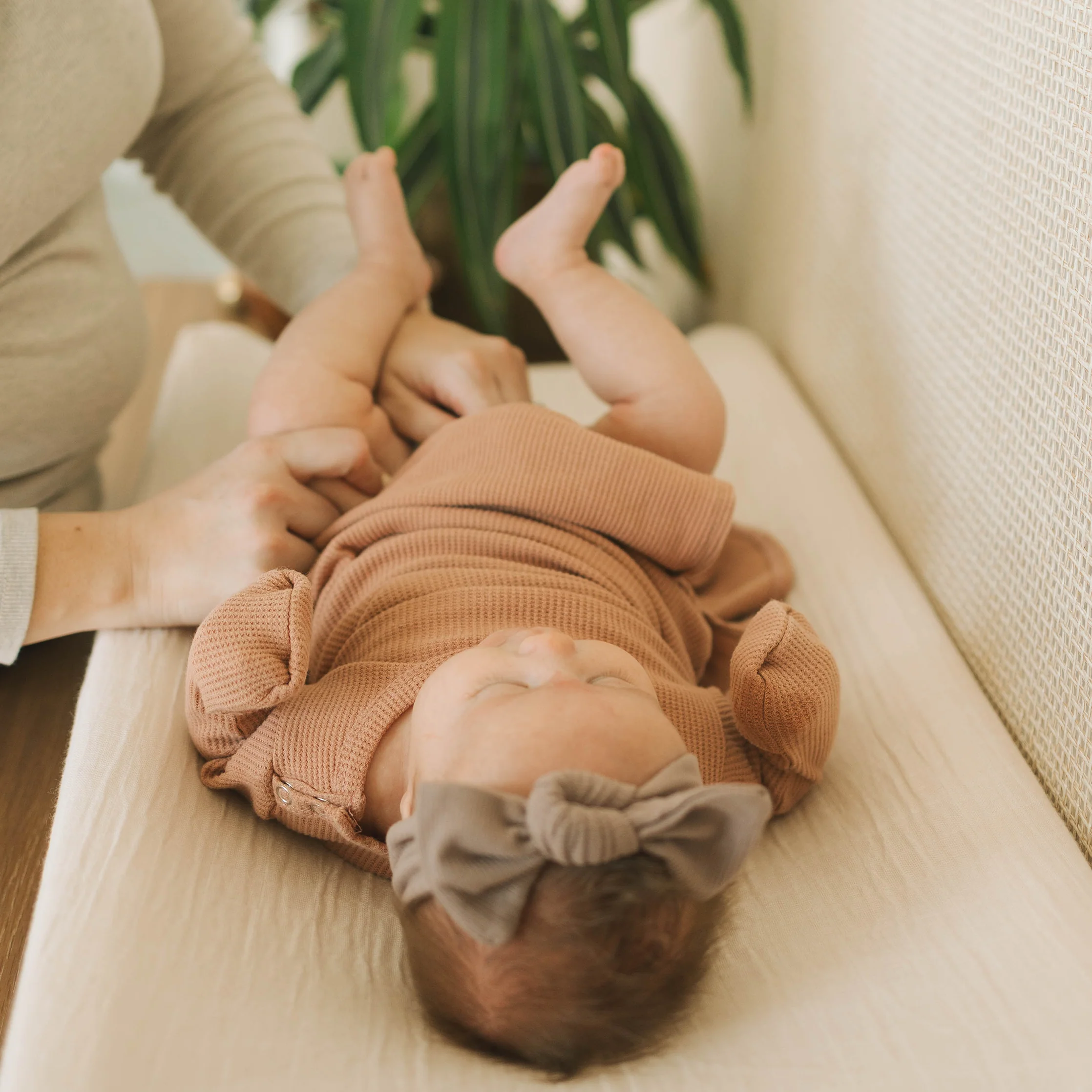 Cotton Muslin Changing Pad Cover - White - Image 3