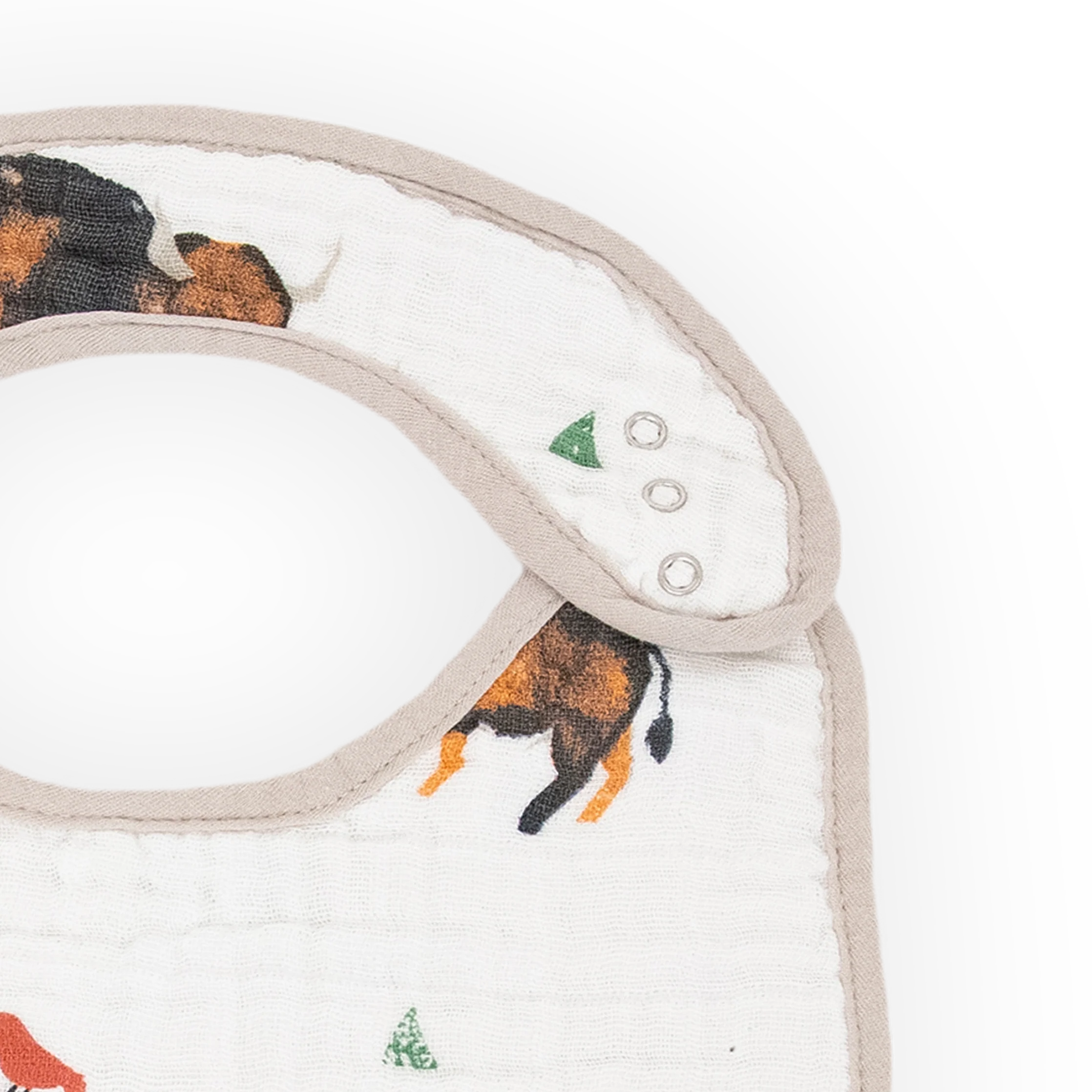 Cotton Muslin Classic Bib 3 pack - Bison - Image 3