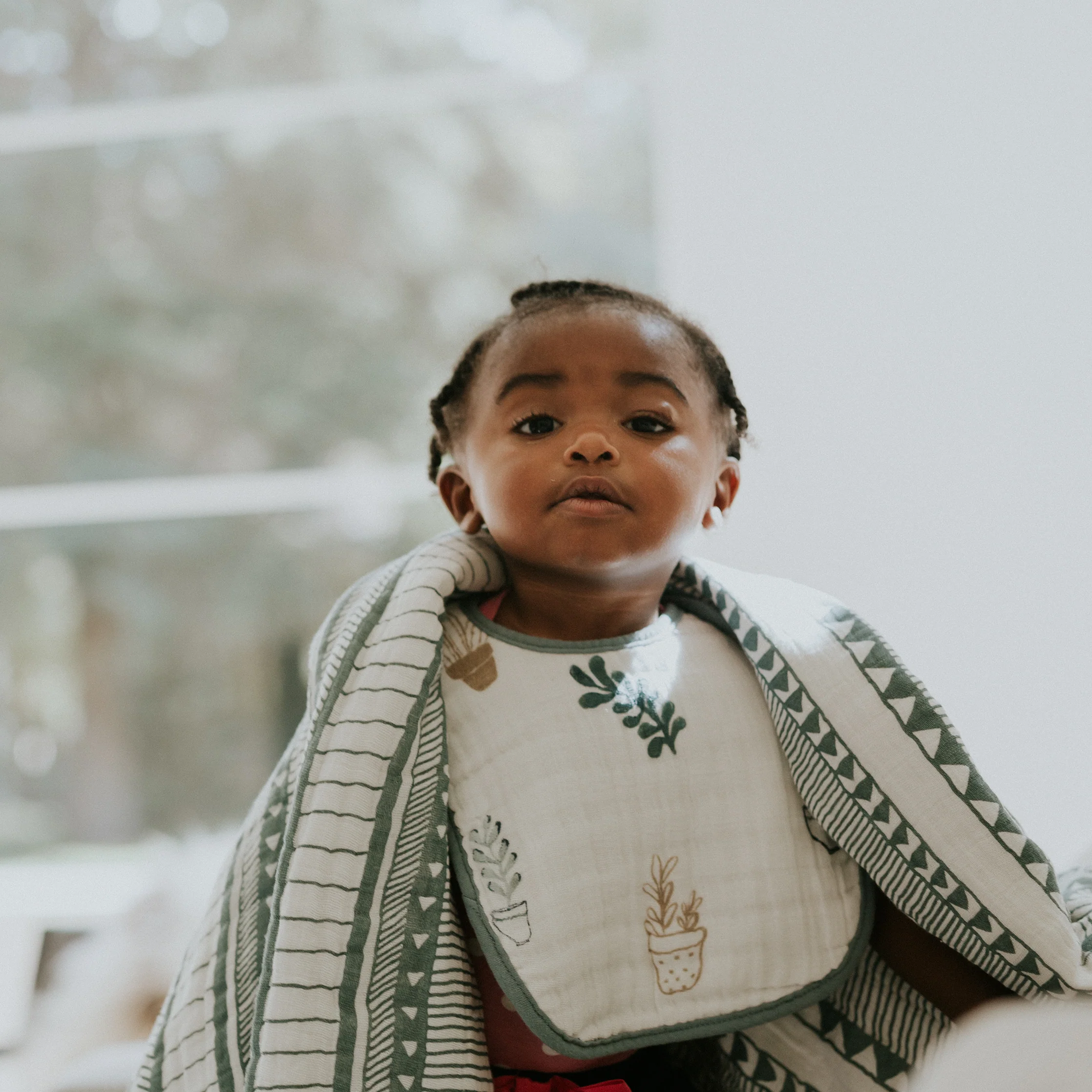 Cotton Muslin Classic Bib 3 pack - Bison - Image 9