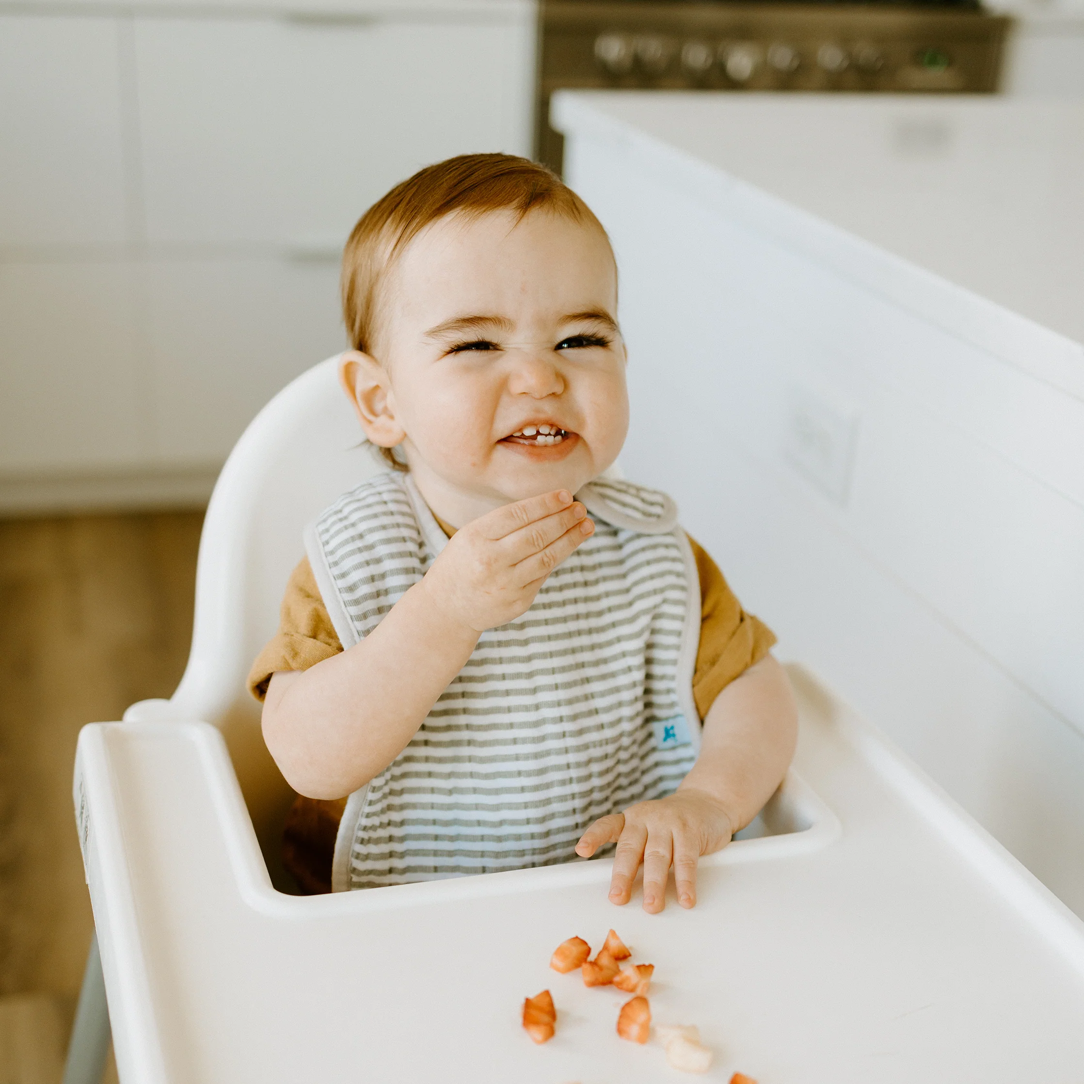 Cotton Muslin Classic Bib 3 Pack - Watercolor Roses - Image 8