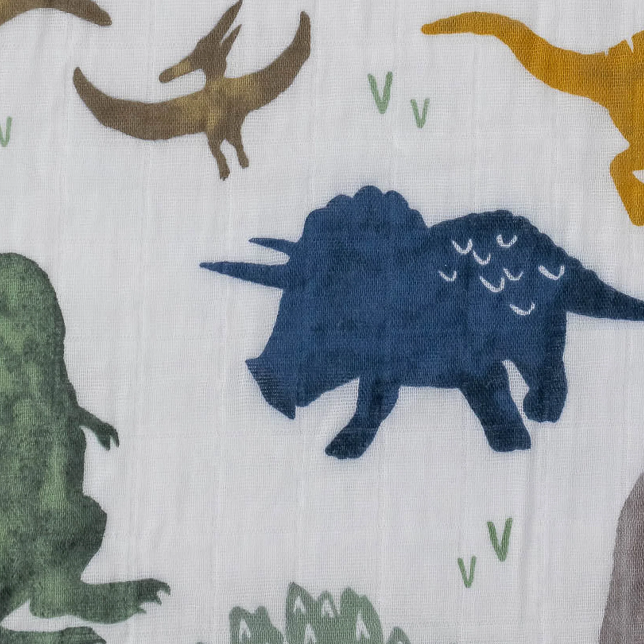 Cotton Muslin Crib Sheet - Dino Friends - Image 3