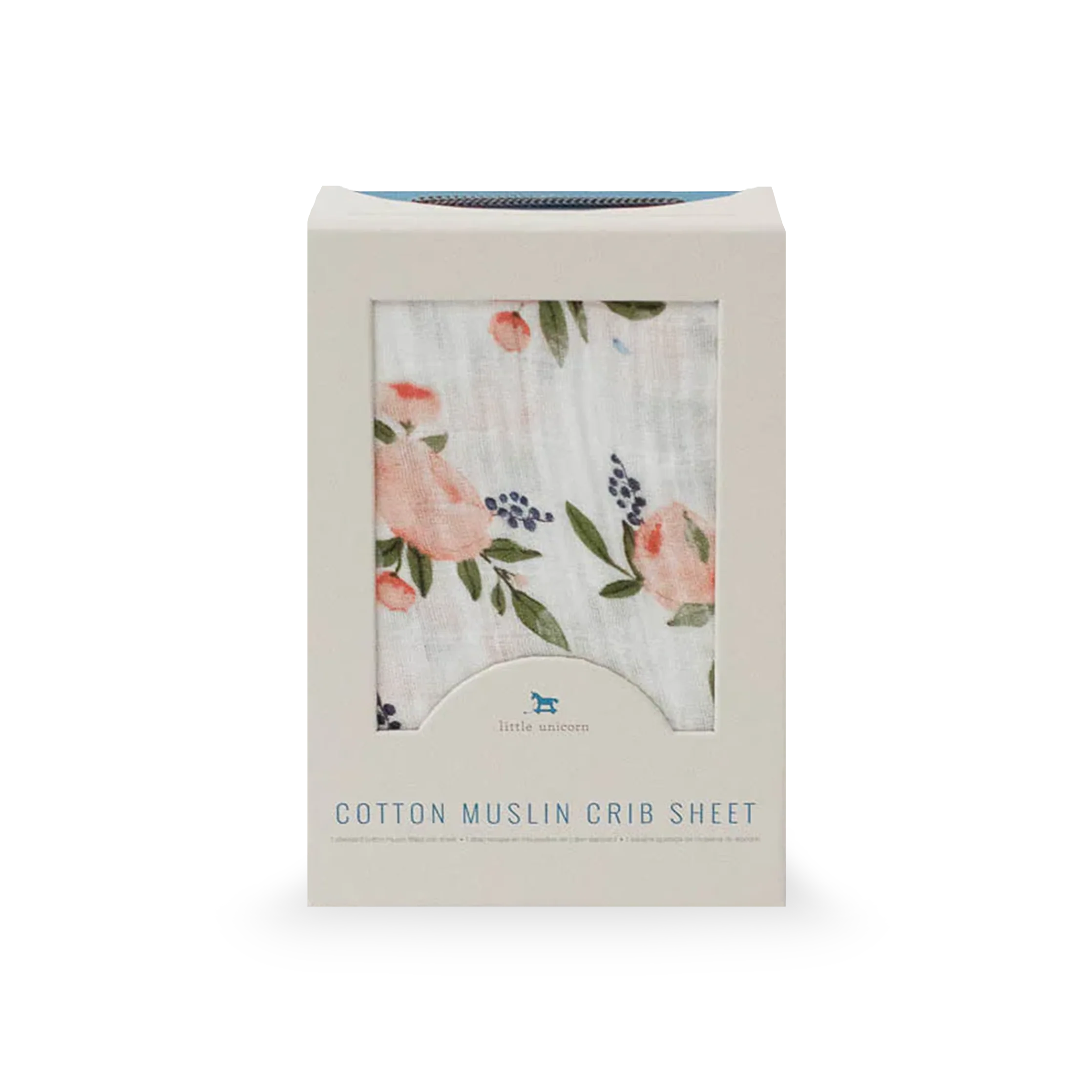 Cotton Muslin Crib Sheet - Watercolor Roses - Image 3