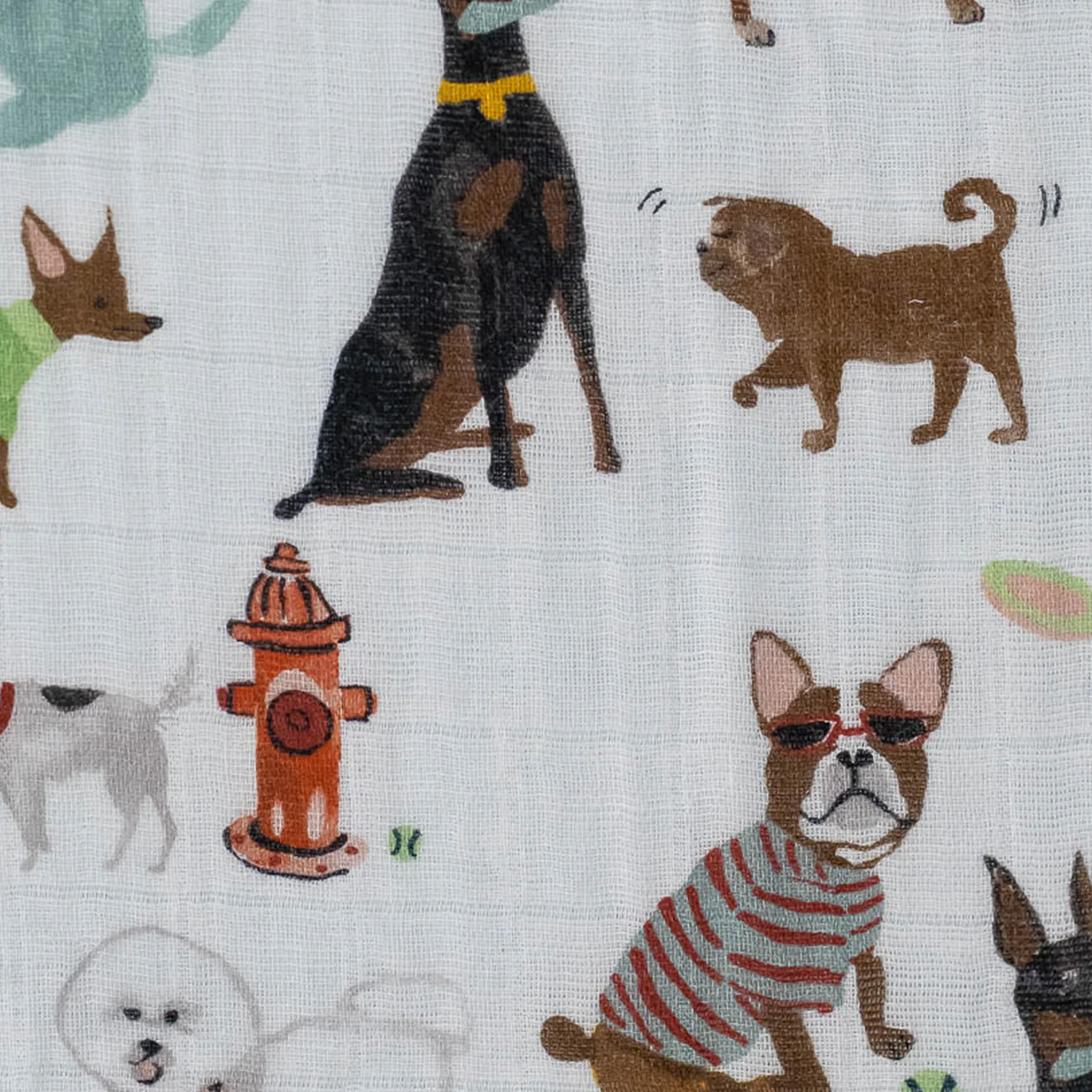 Cotton Muslin Crib Sheet - Woof - Image 3