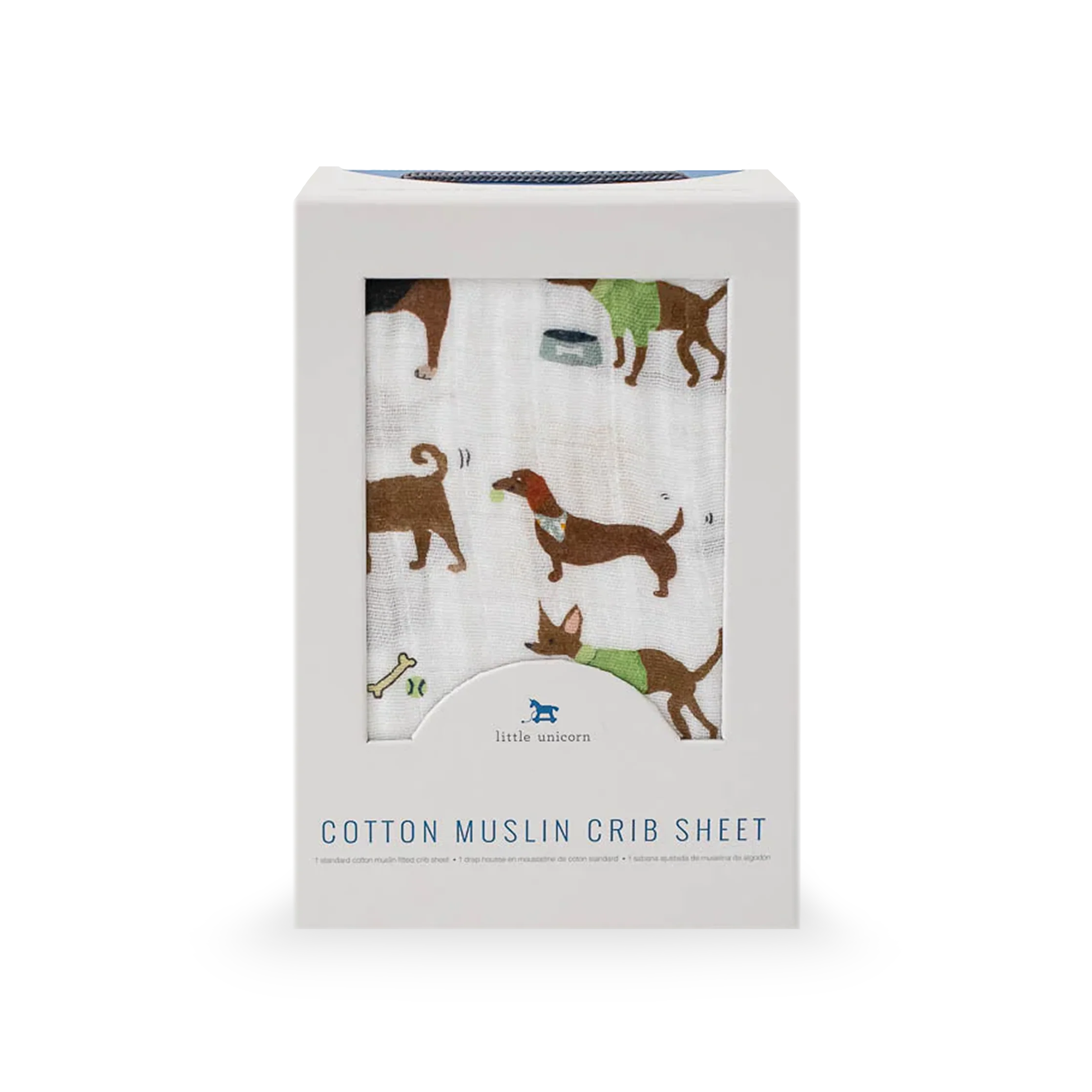 Cotton Muslin Crib Sheet - Woof - Image 4