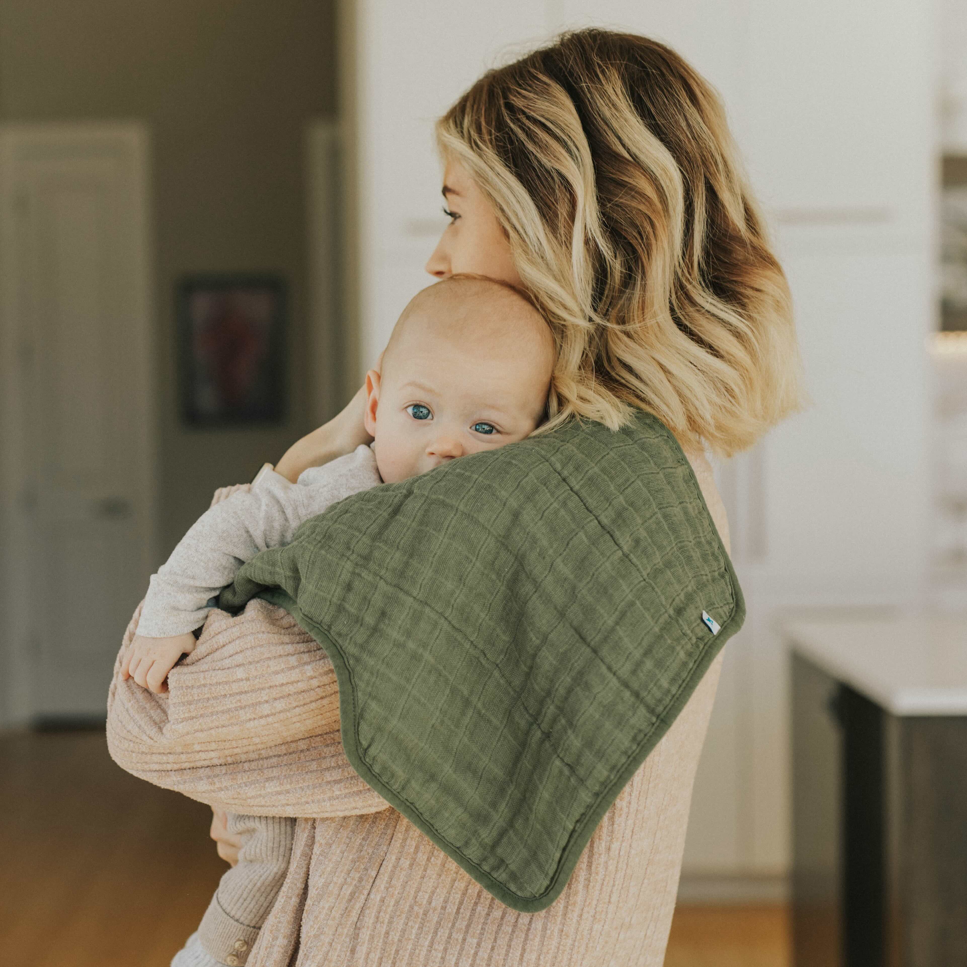 Cotton Muslin Burp Cloth - Fern - Image 3