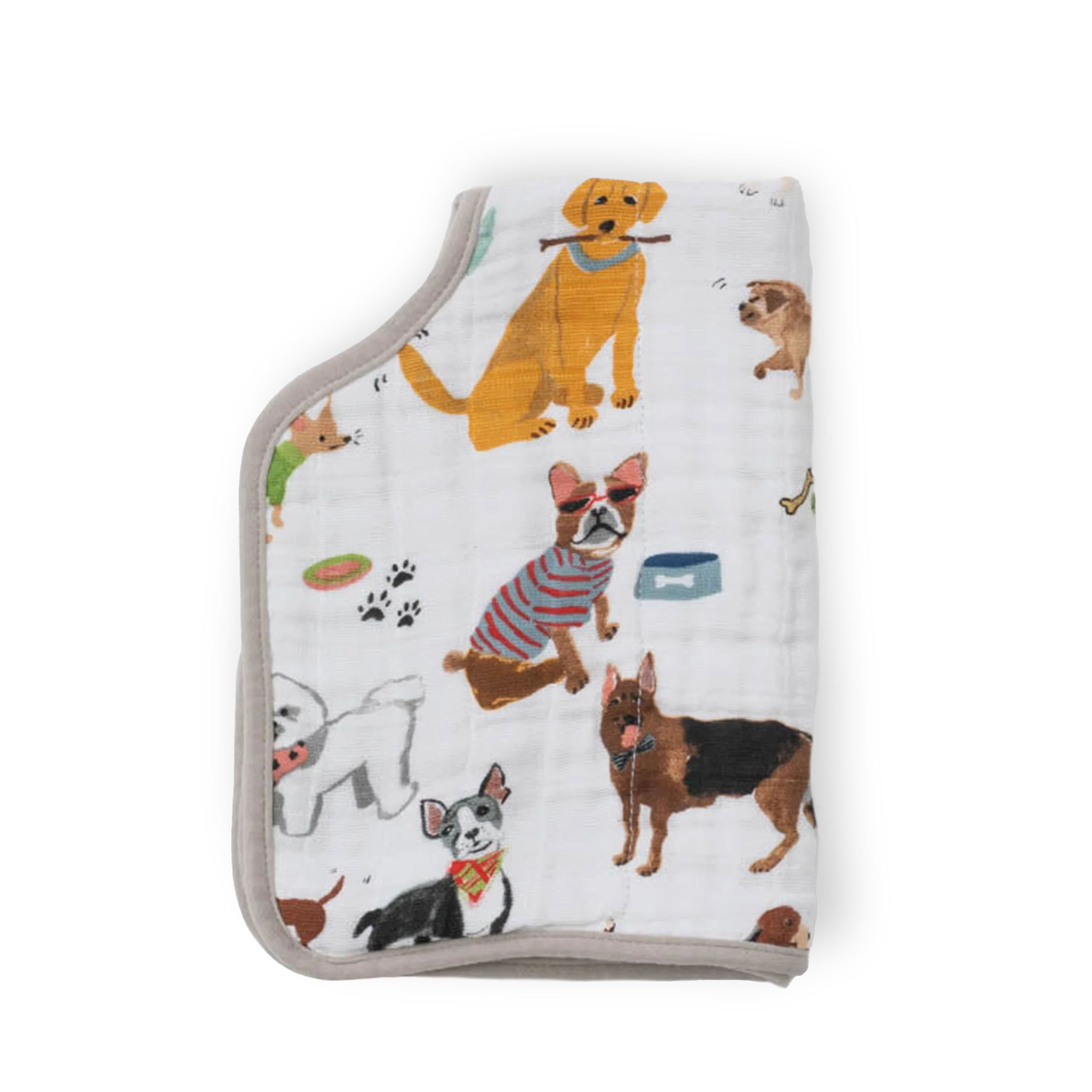 Cotton Muslin Burp Cloth - Woof - Image 3