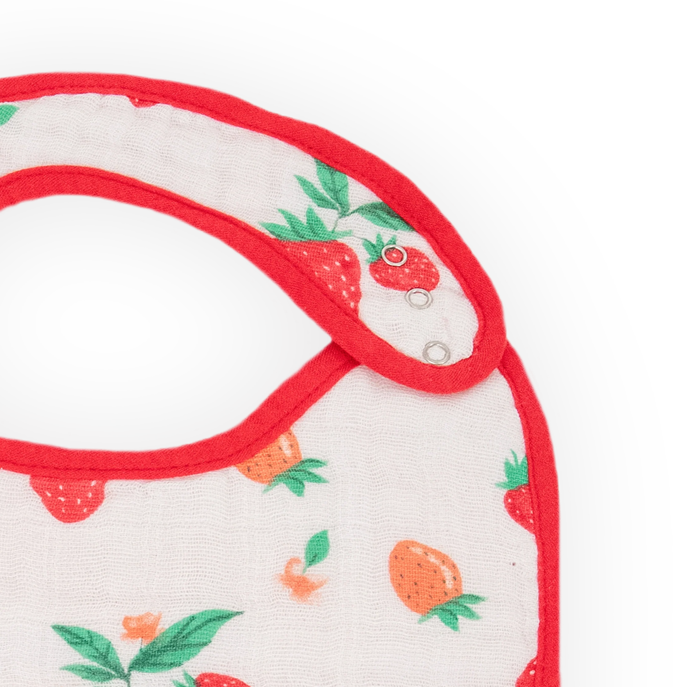 Cotton Muslin Classic Bib 3 pack - Berry Lemonade - Image 3