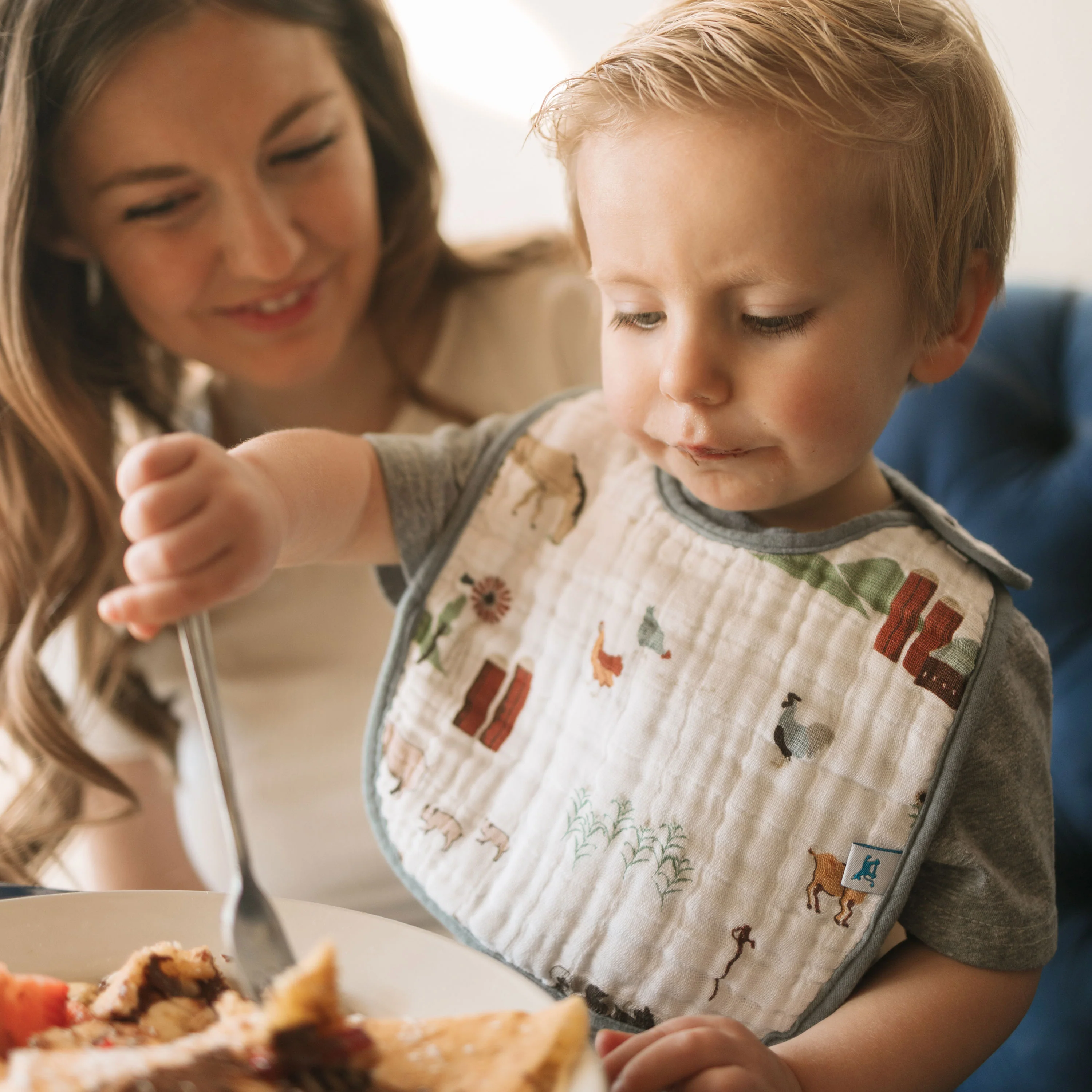 Cotton Muslin Classic Bib 3 Pack - Farmyard - Image 9