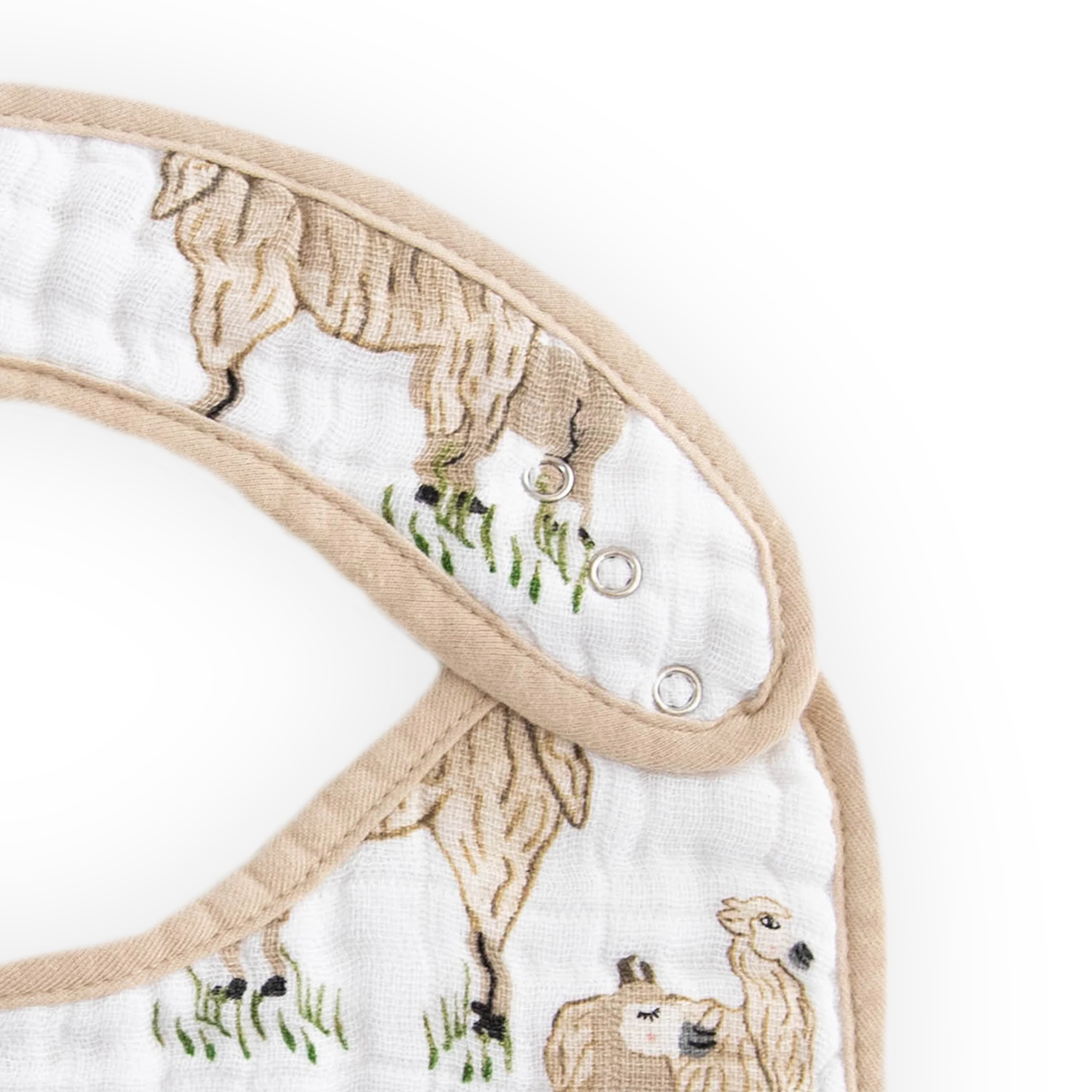 Cotton Muslin Classic Bib 3 Pack - Llama Llama - Image 3