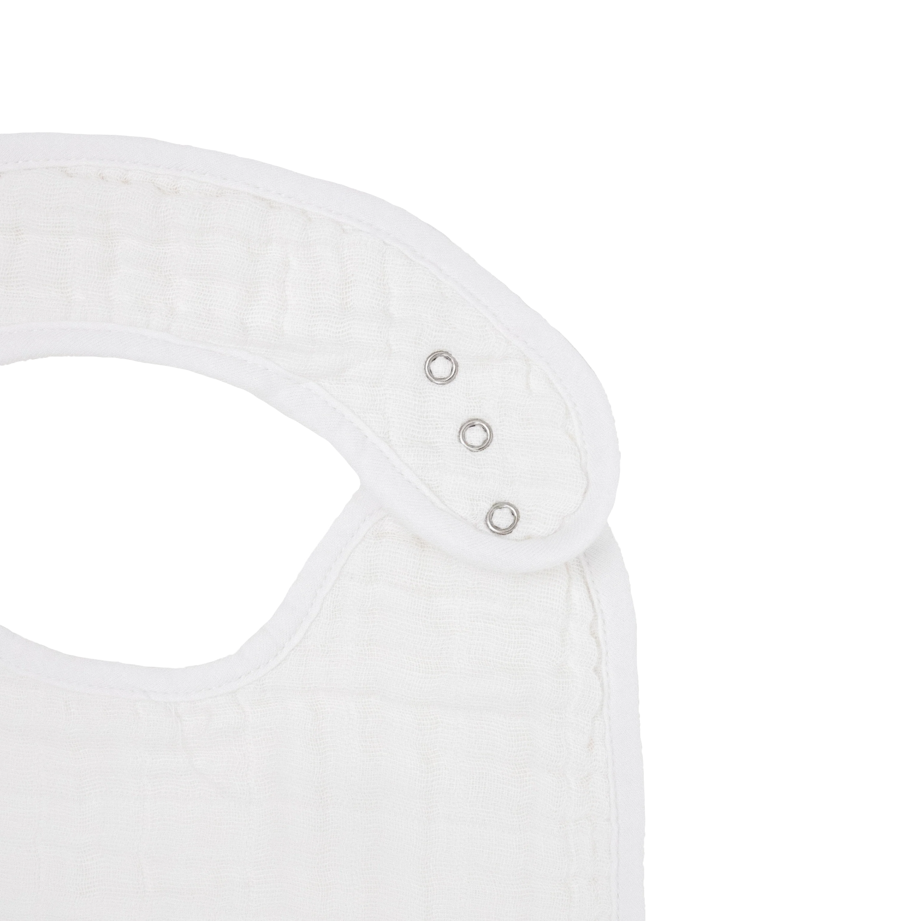 Cotton Muslin Classic Bib 3 Pack - White - Image 3