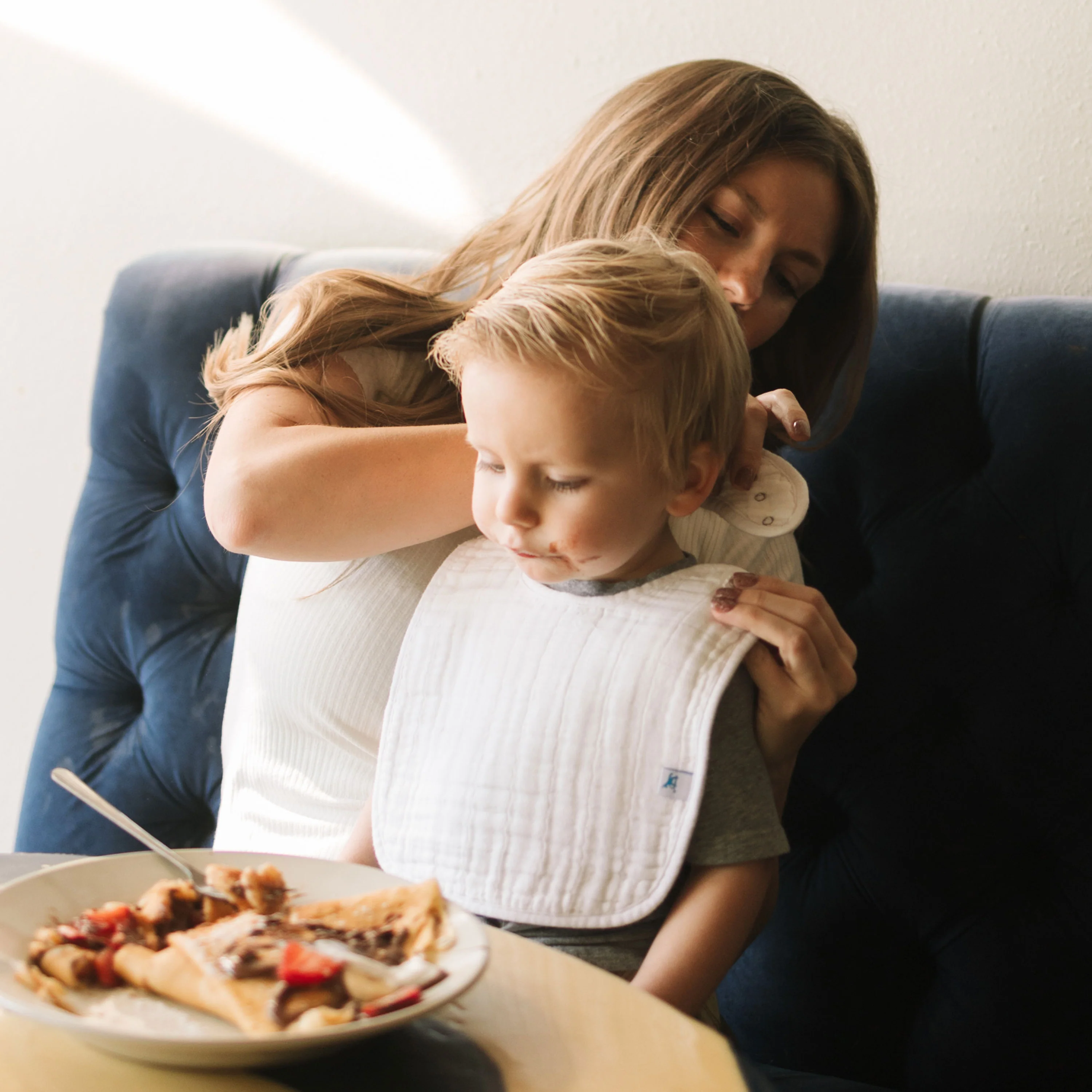 Cotton Muslin Classic Bib 3 Pack - White - Image 5