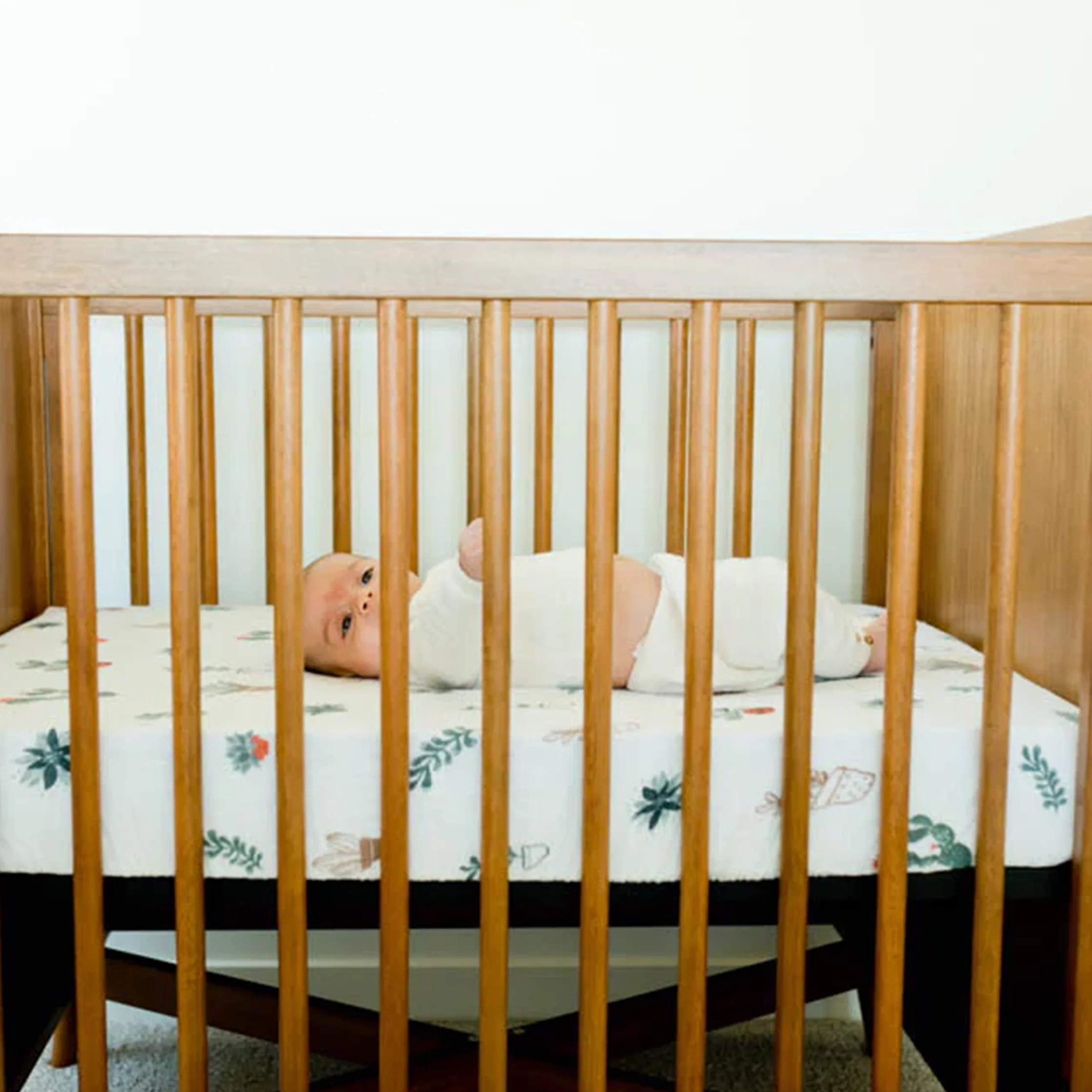 Cotton Muslin Crib Sheet - Prickle Pots - Image 5