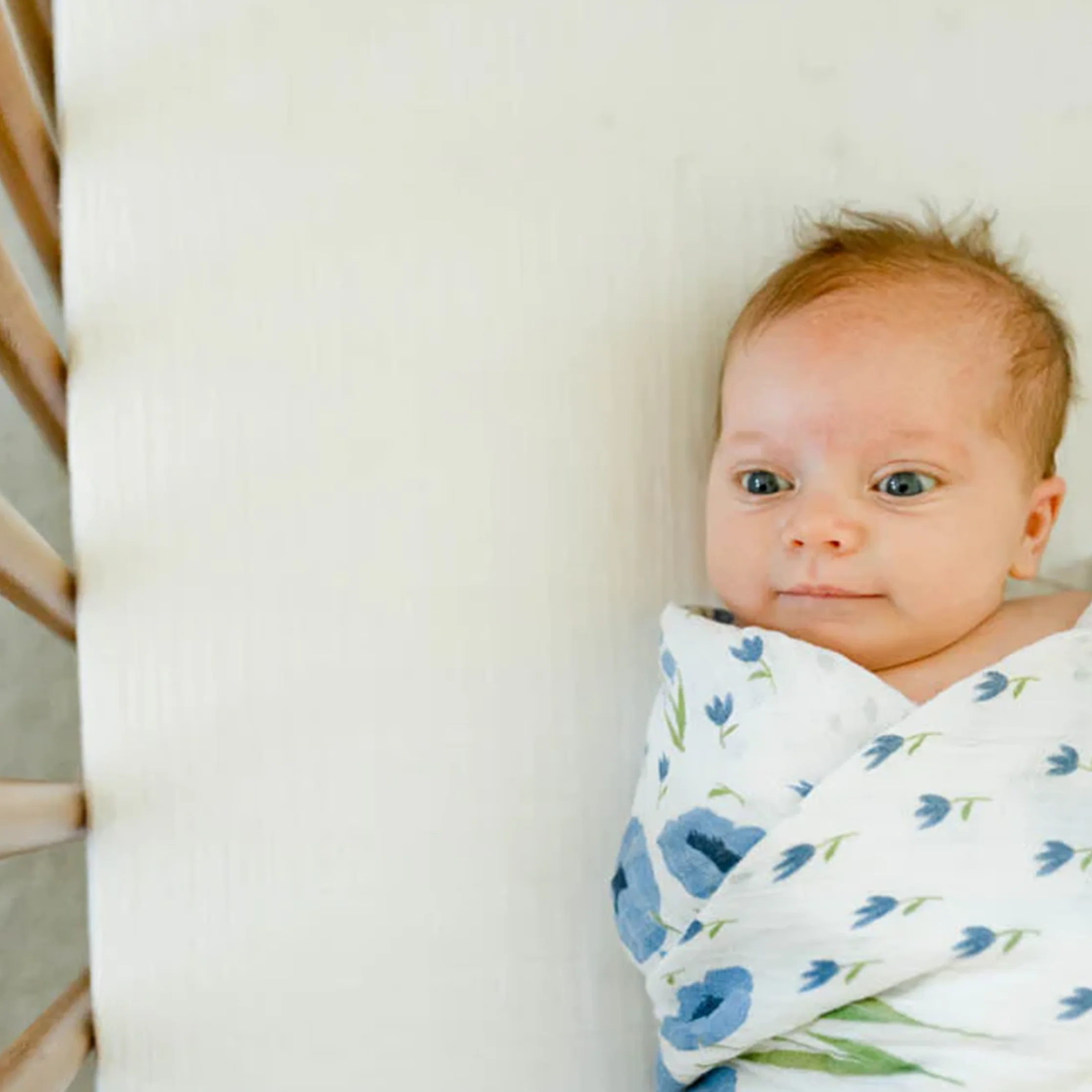 Cotton Muslin Crib Sheet - White - Image 6