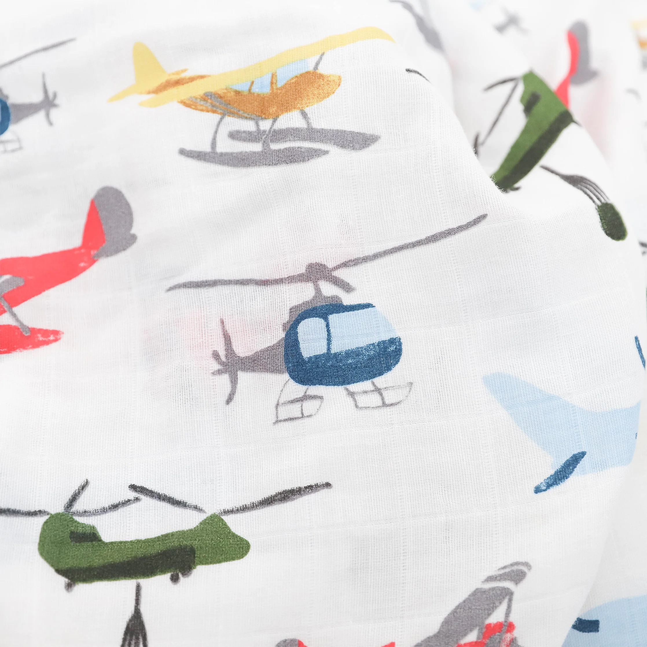 Cotton Muslin Pillowcase 2 Pack - Air Show - Image 3