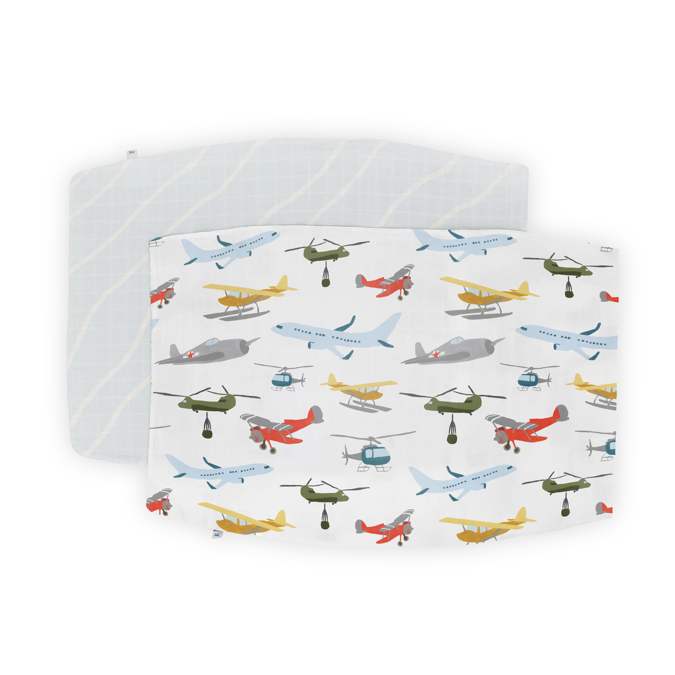 Cotton Muslin Pillowcase 2 Pack - Air Show - Image 5