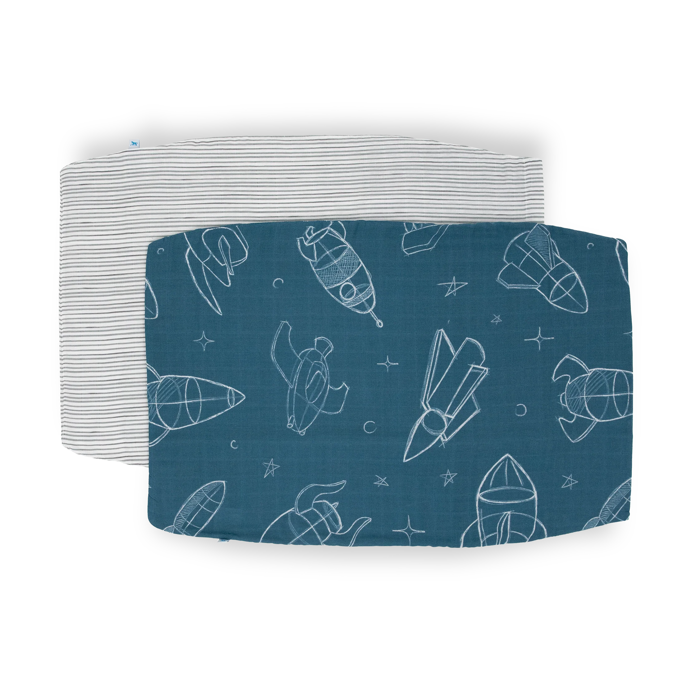 Cotton Muslin Pillowcase 2 Pack - Blast Off - Image 5