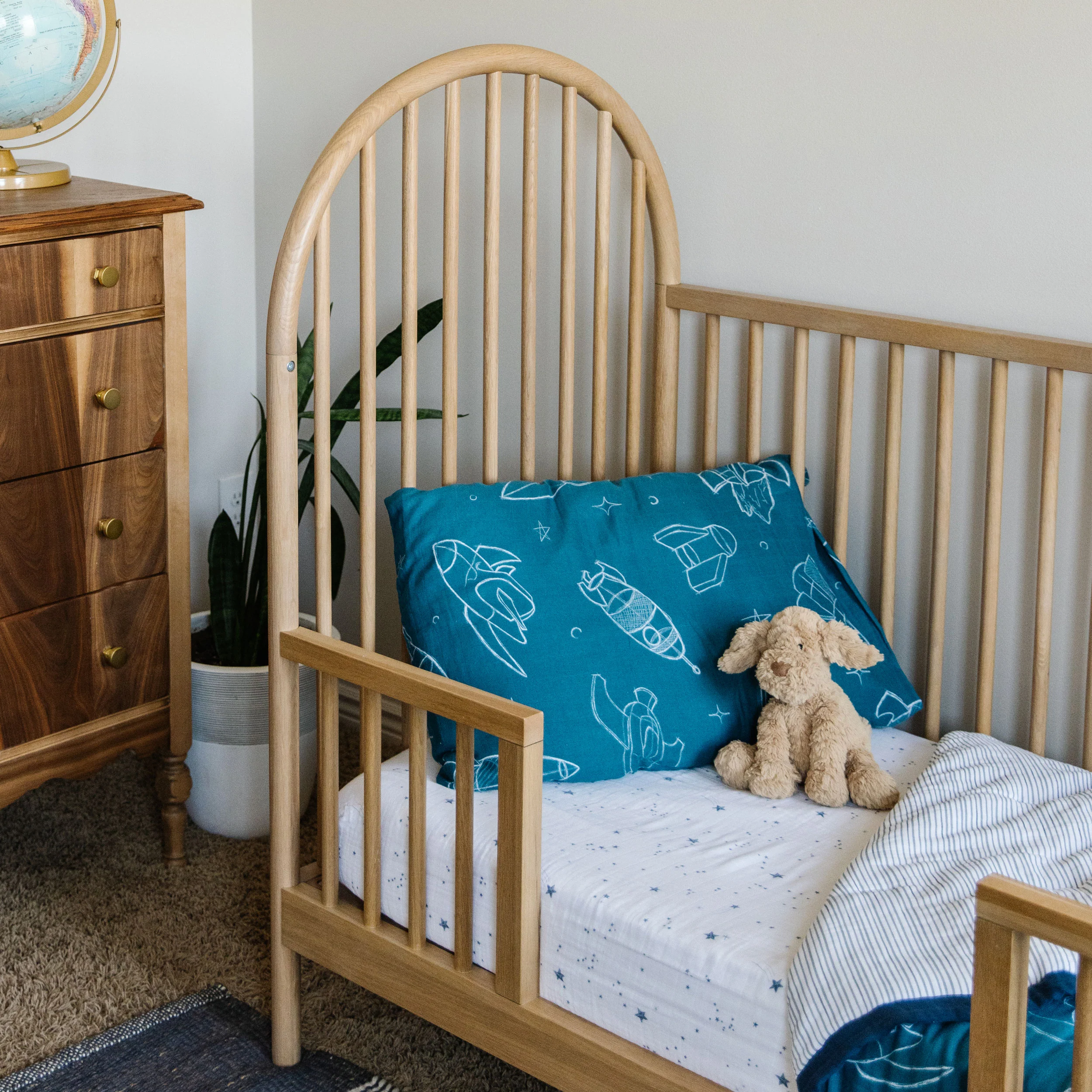 Cotton Muslin Pillowcase 2 Pack - Blast Off - Image 7