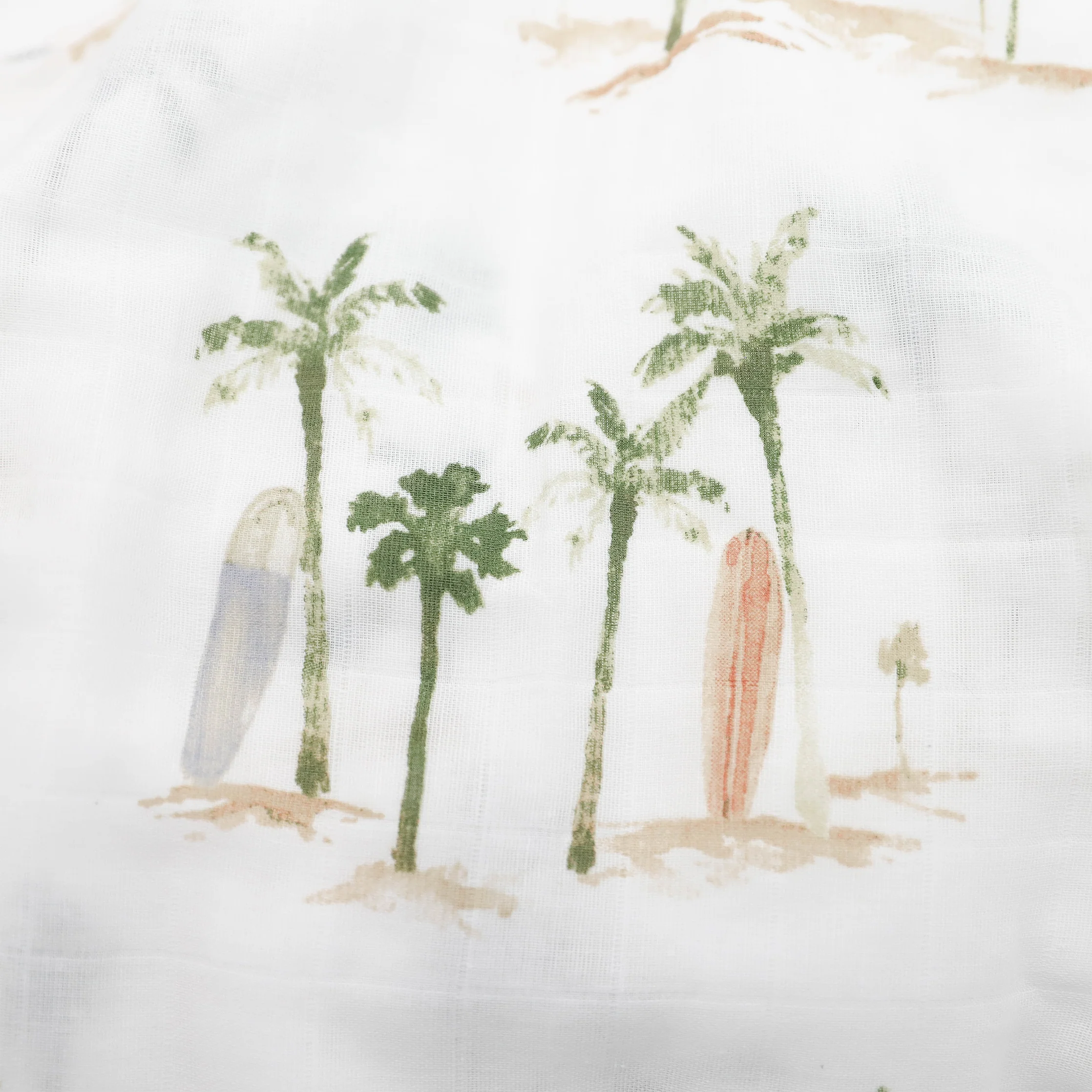 Cotton Muslin Pillowcase 2 Pack - Palm Paradise - Image 3