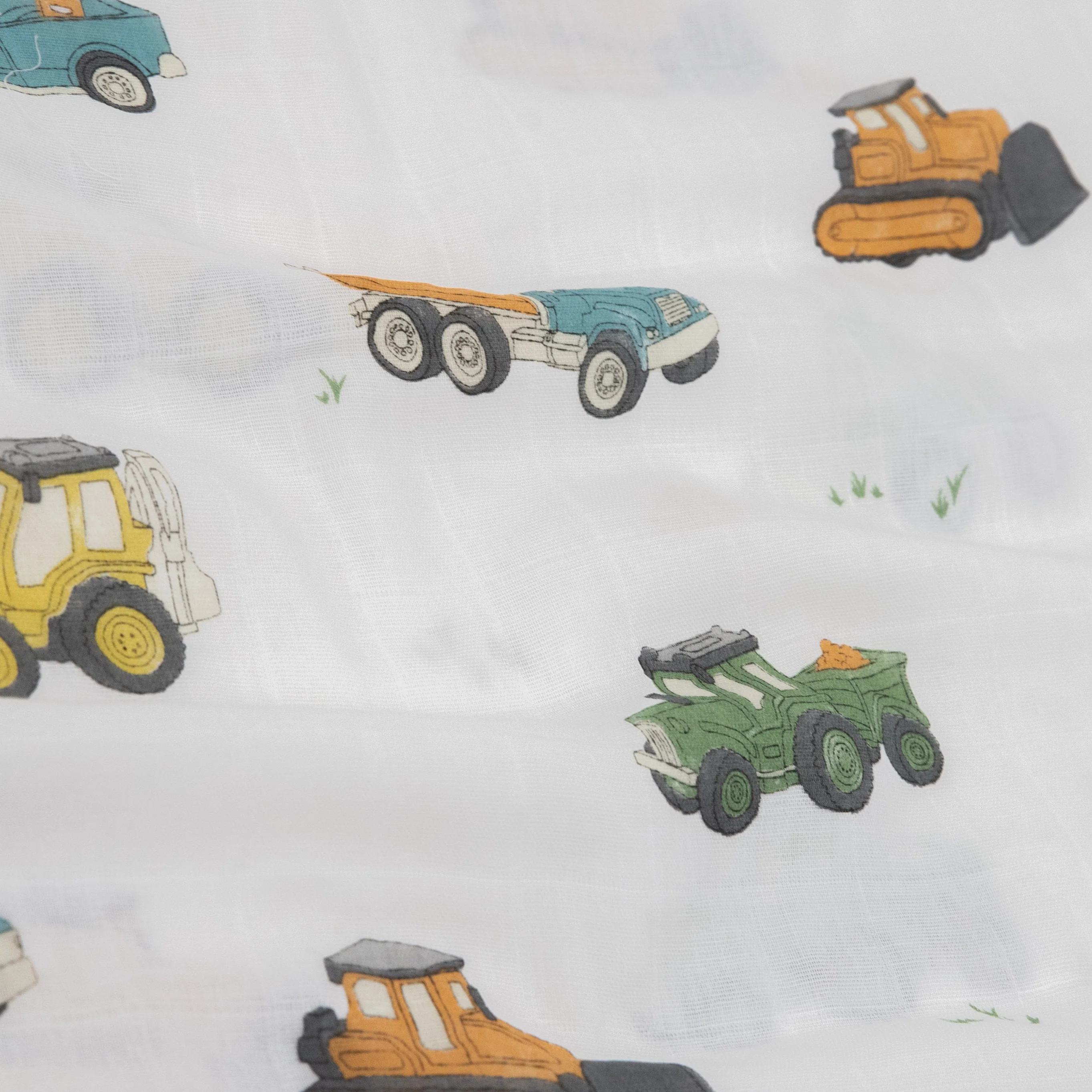 Cotton Muslin Pillowcase 2 Pack - Work Trucks - Image 3