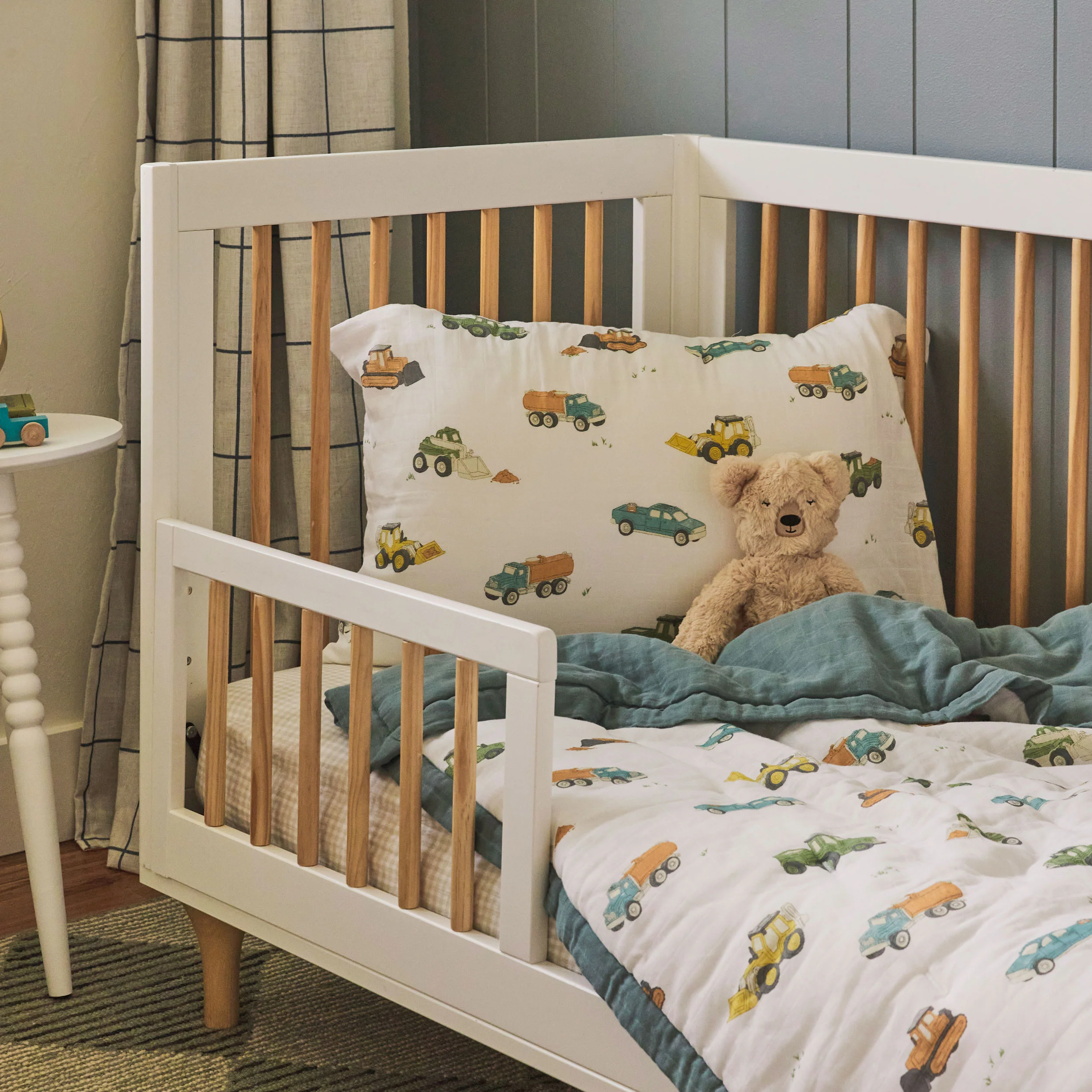 Cotton Muslin Pillowcase 2 Pack - Work Trucks - Image 6