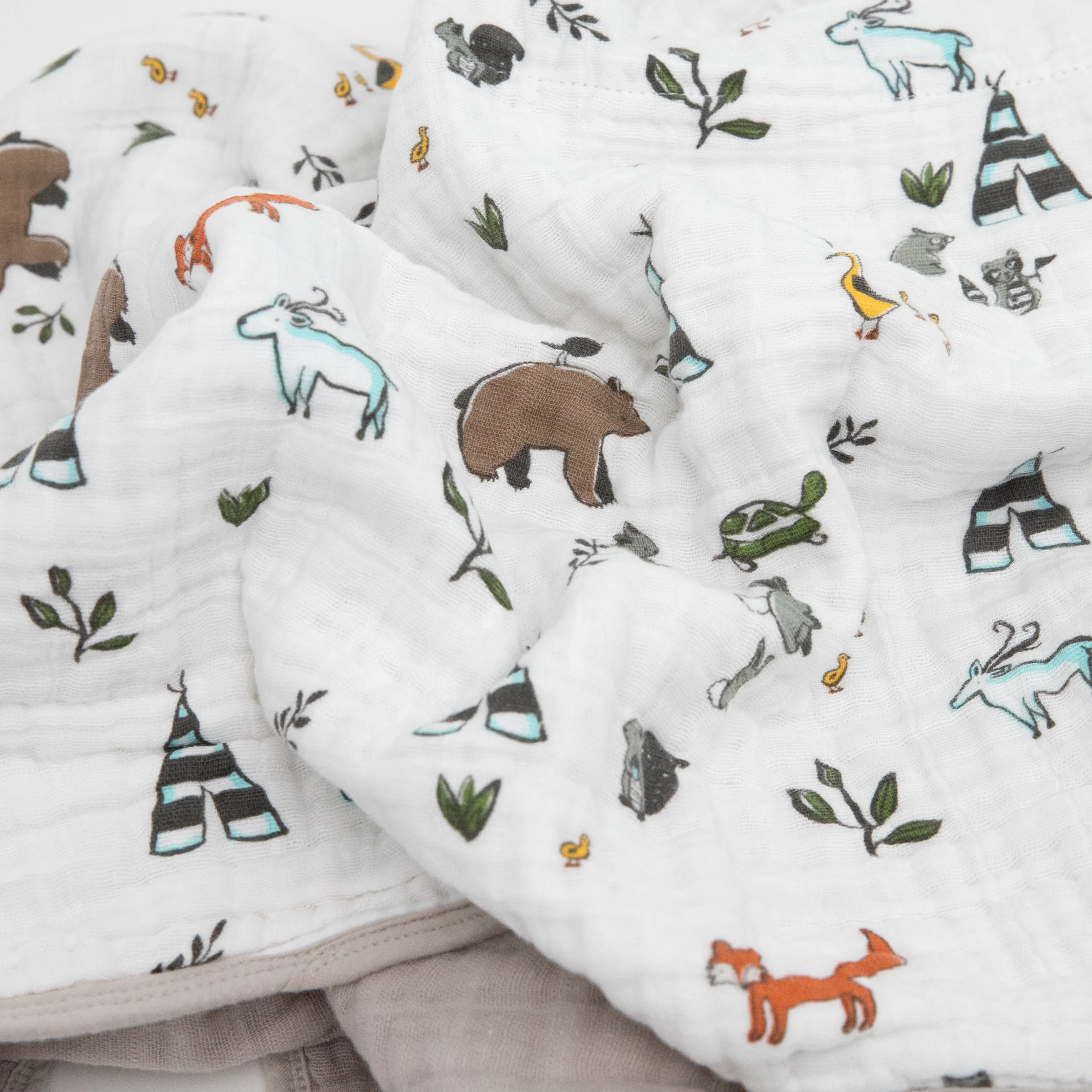 Original Cotton Muslin Quilt - Forest Friends - Image 4