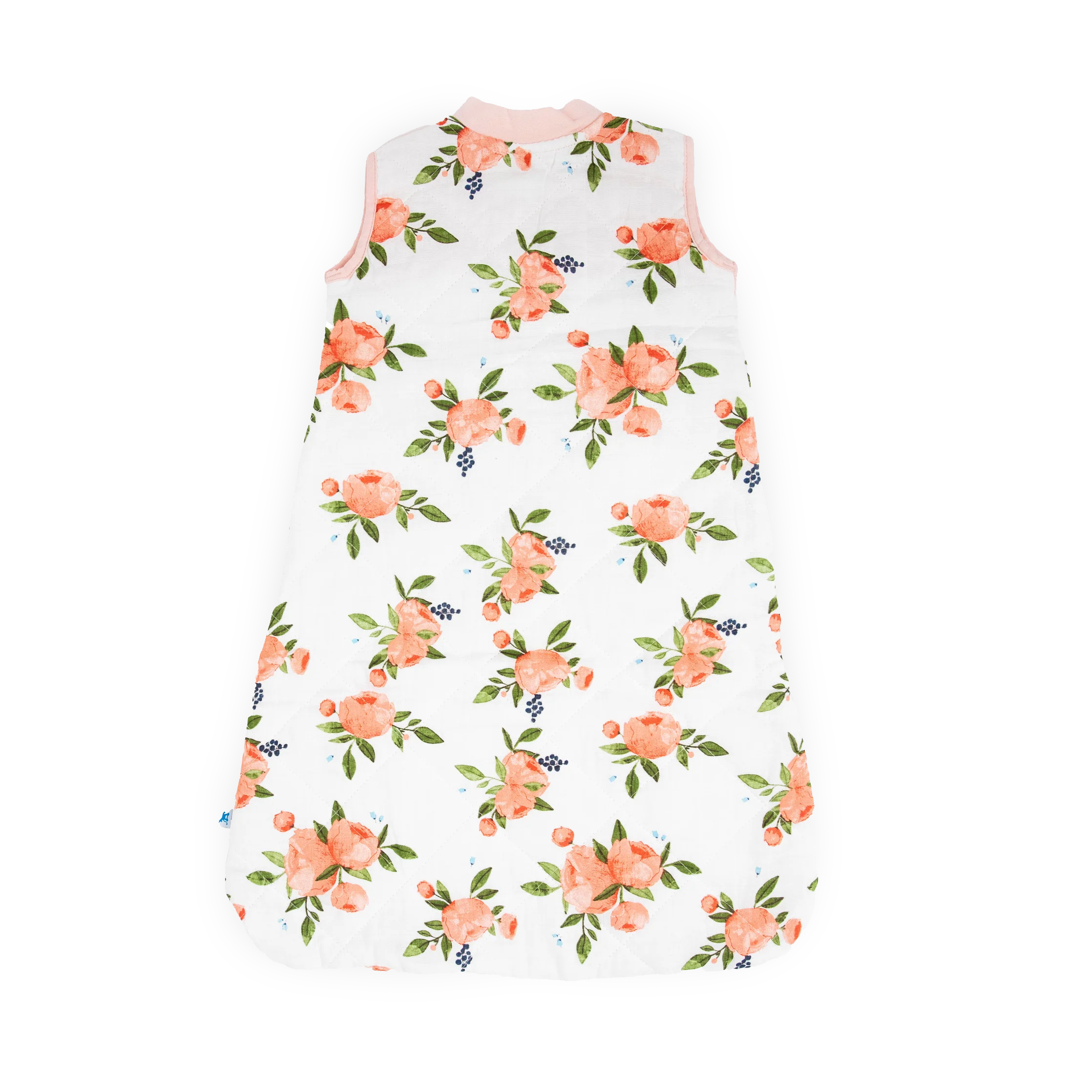 Cotton Muslin Quilted Sleep Bag - Watercolor Roses - Image 3