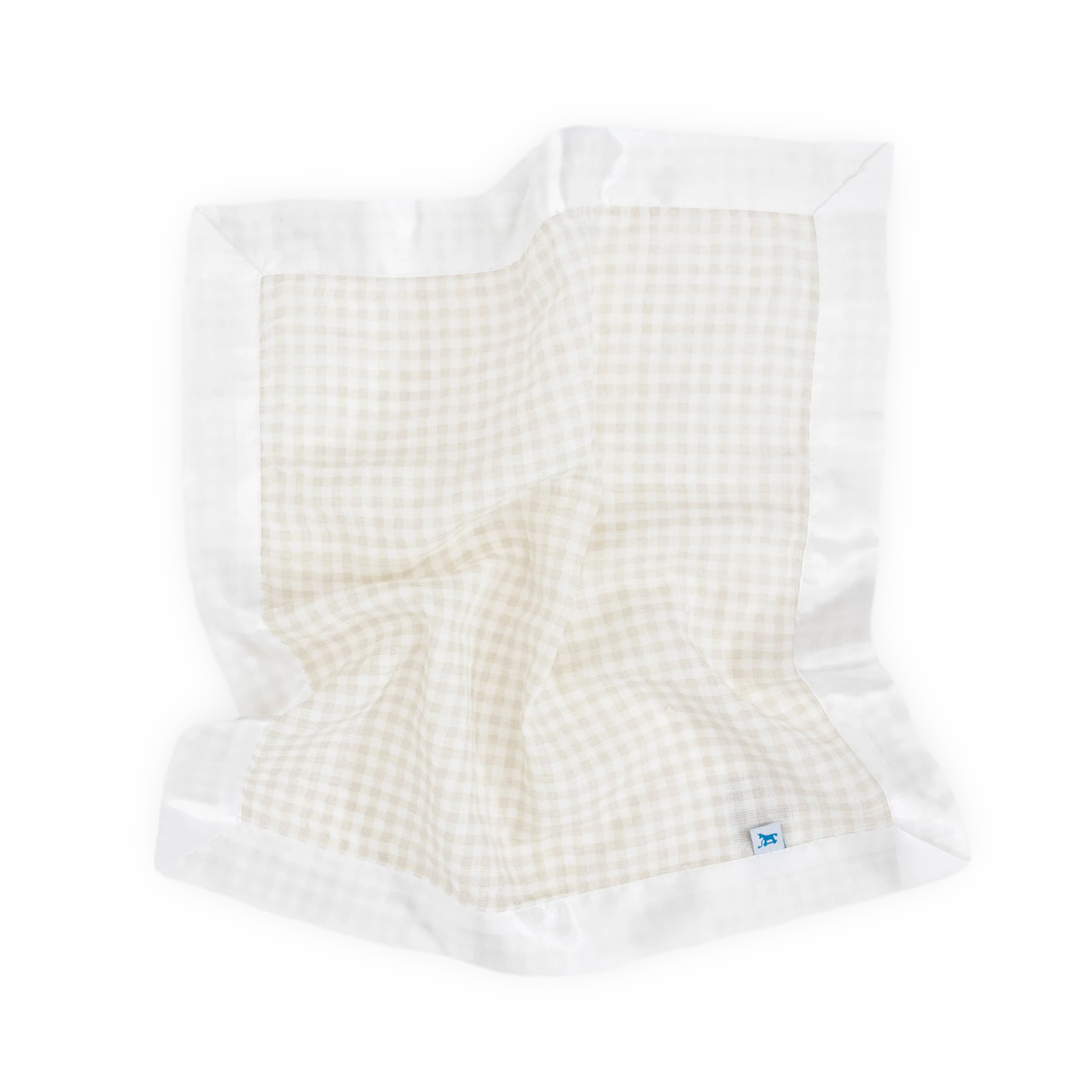 Cotton Muslin Security Blanket 3 Pack - Tan Gingham - Image 3