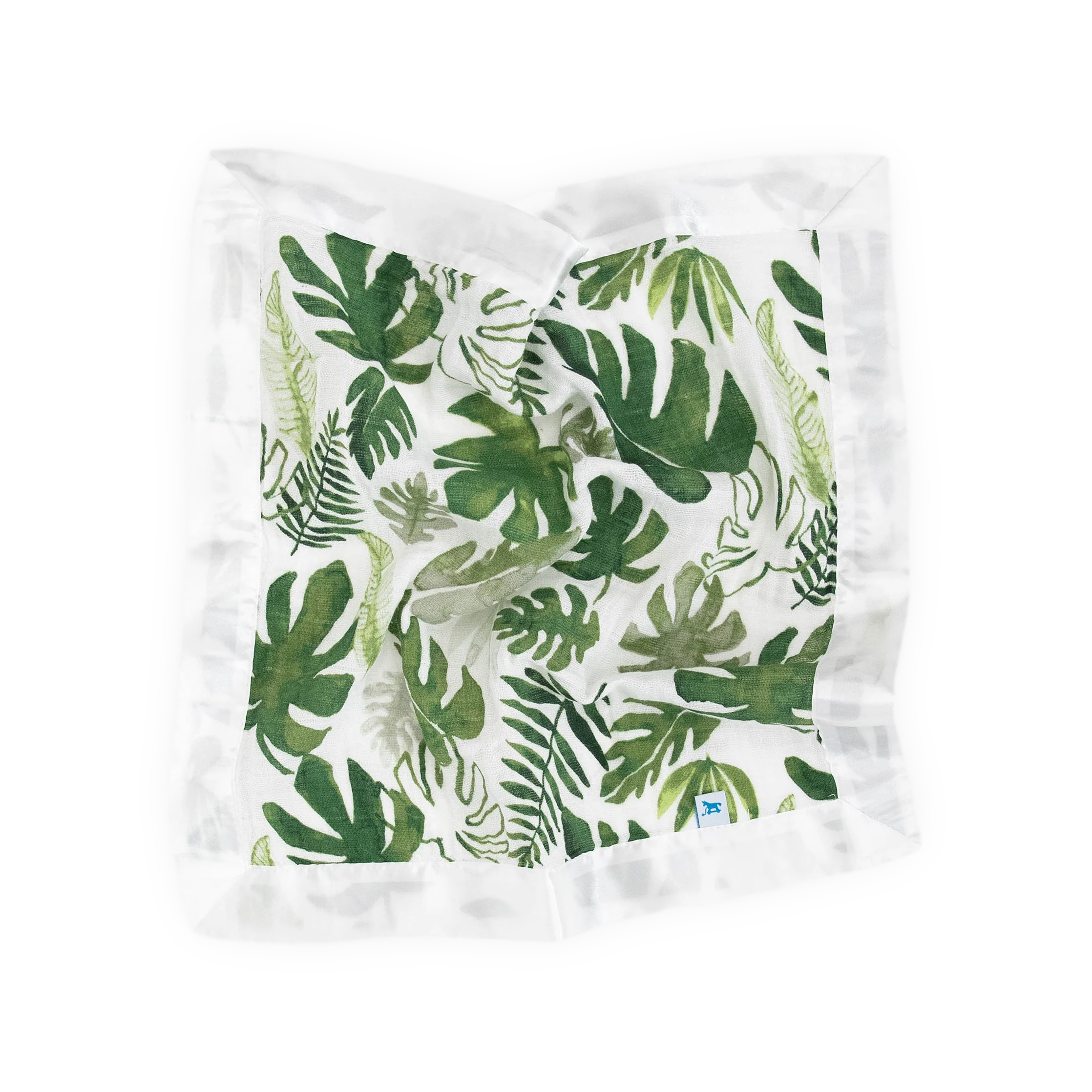 Cotton Muslin Security Blanket 3 Pack - Tropical Leaf - Image 3