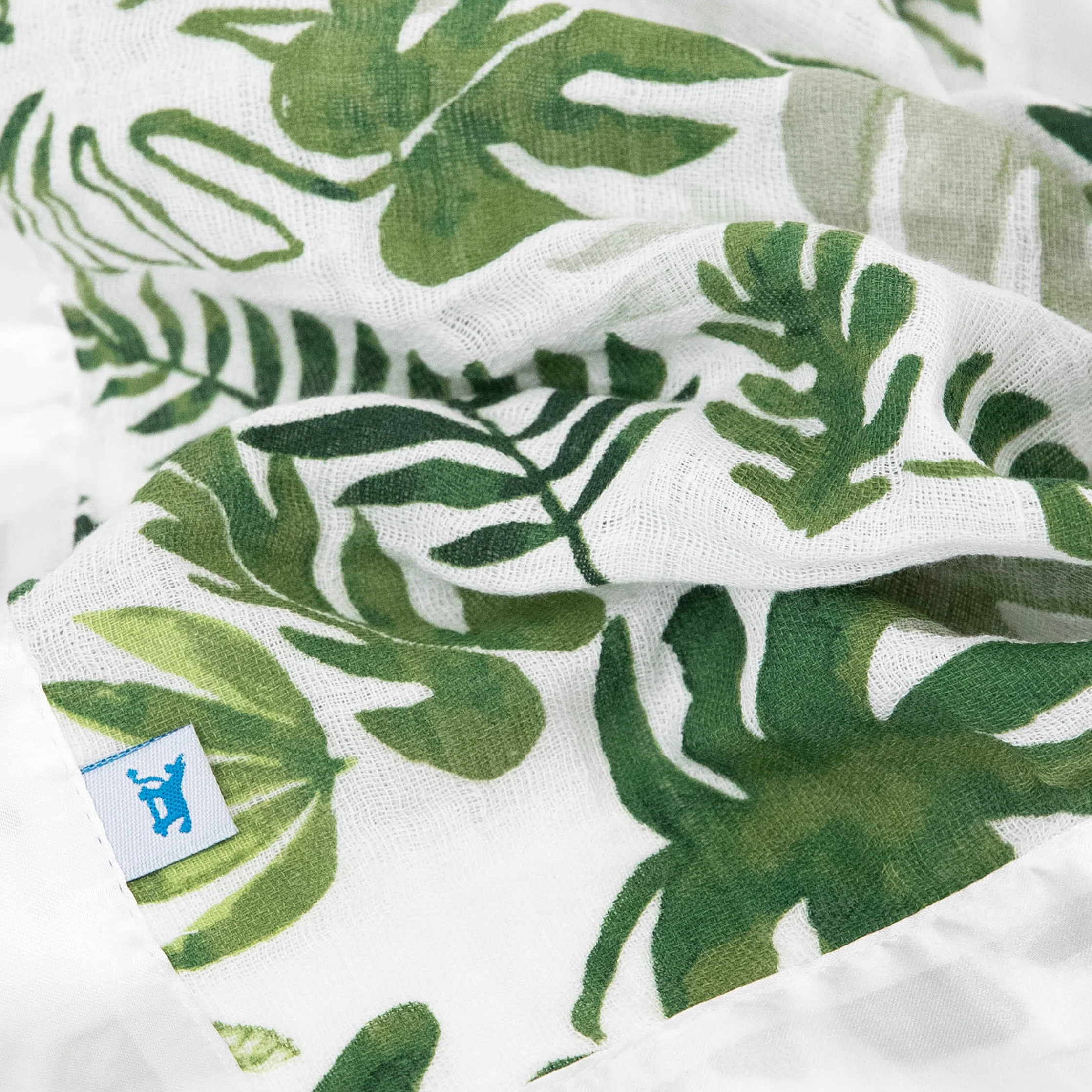 Cotton Muslin Security Blanket 3 Pack - Tropical Leaf - Image 4