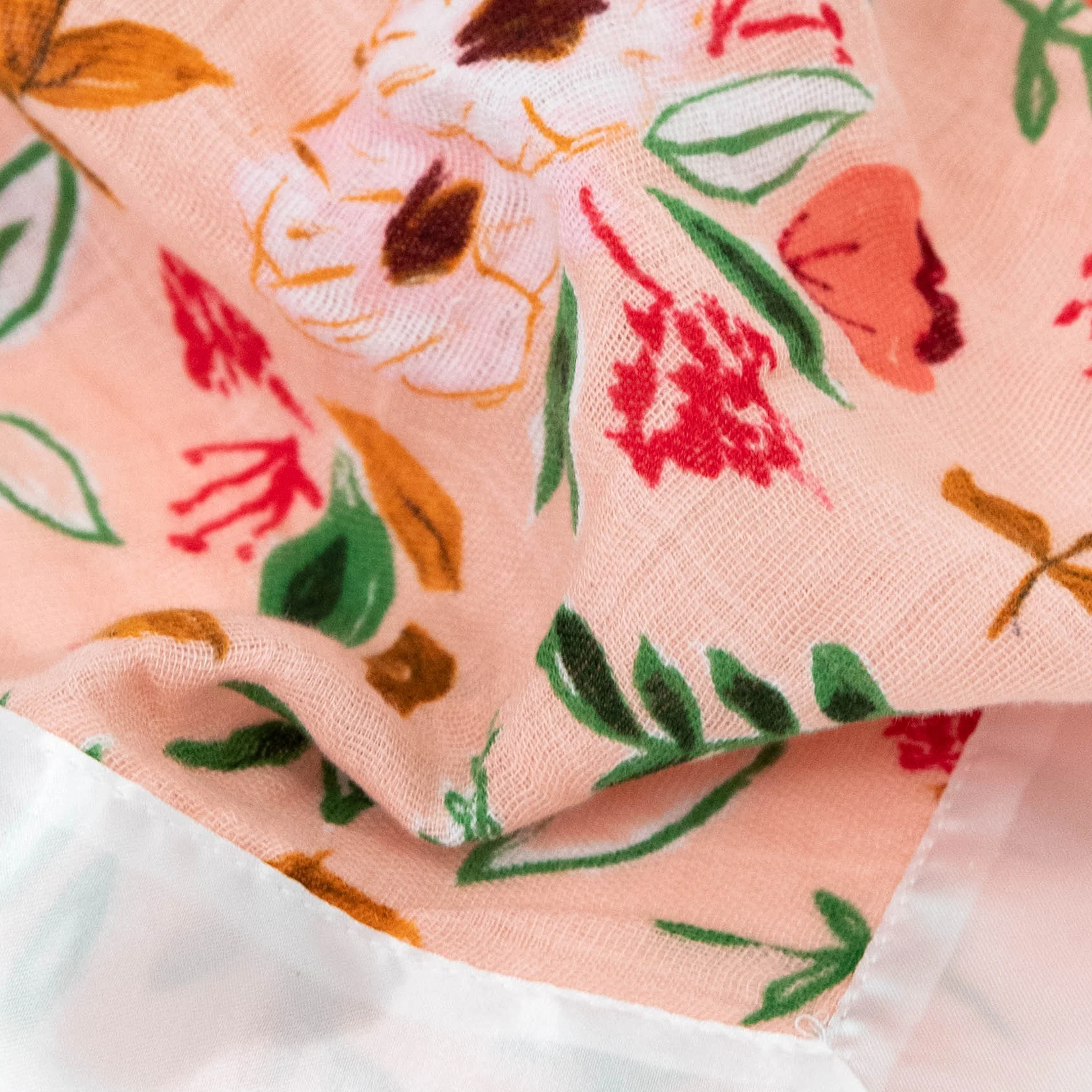 Cotton Muslin Security Blanket 3 Pack - Vintage Floral - Image 4