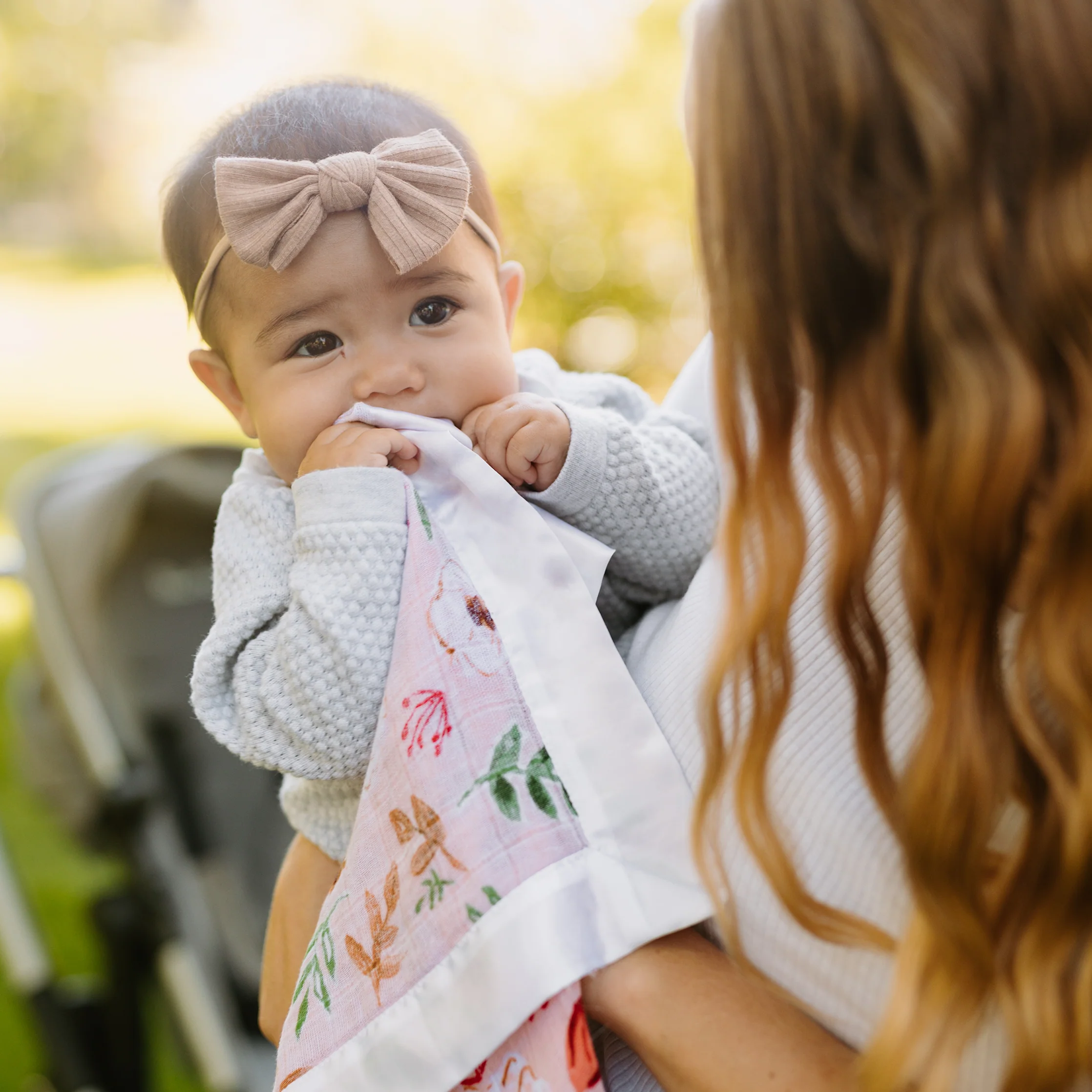 Cotton Muslin Security Blanket 3 Pack - Vintage Floral - Image 6