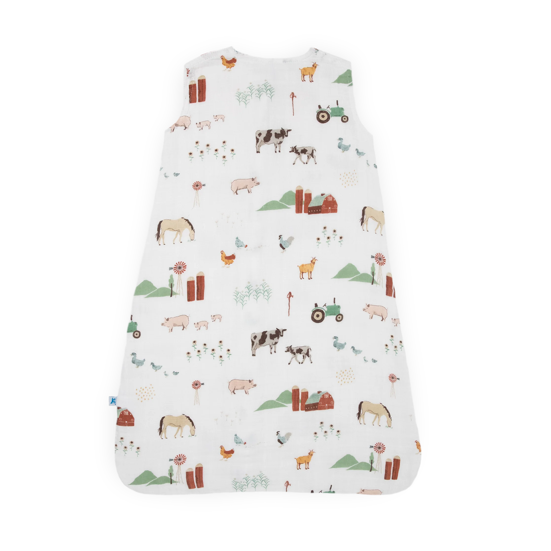 Cotton Muslin Sleep Bag - Farmyard - Image 3