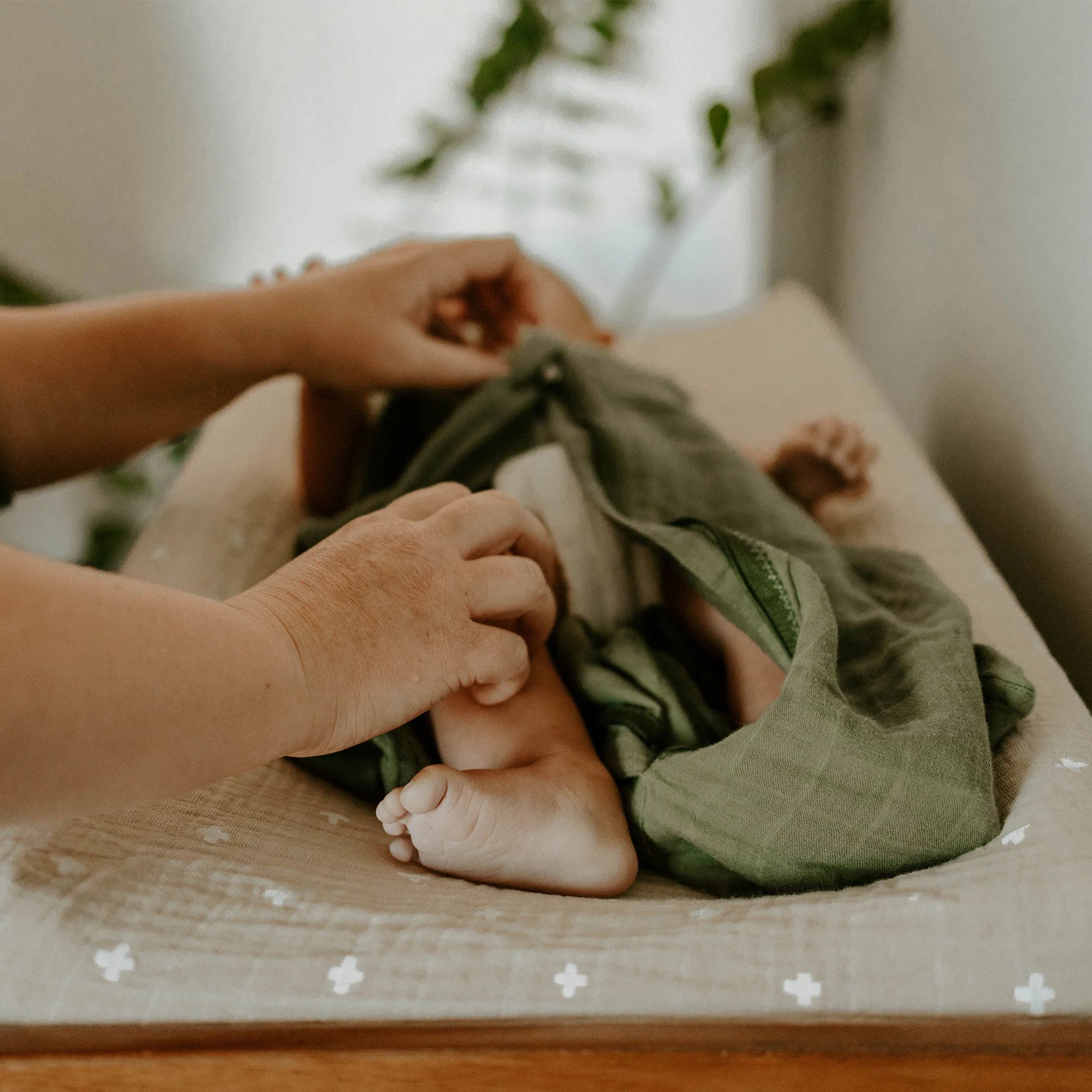 Cotton Muslin Sleep Bag - Fern - Image 5