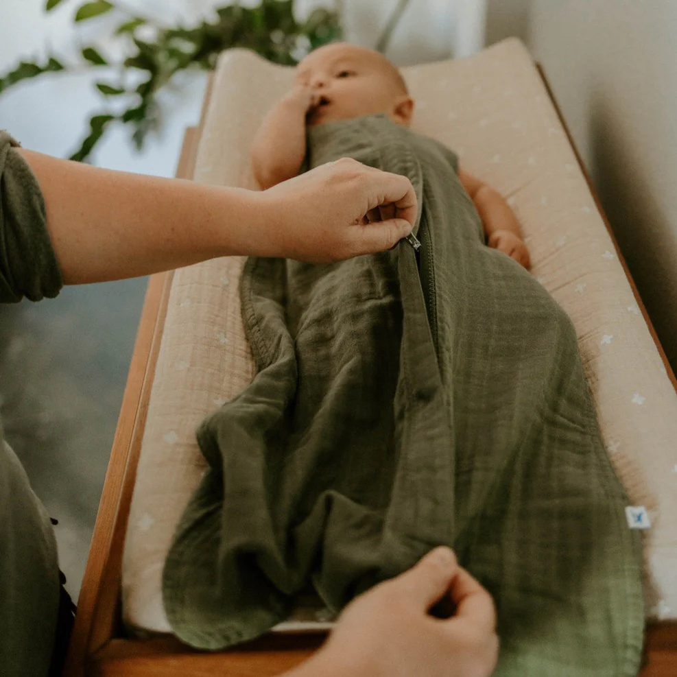 Cotton Muslin Sleep Bag - Fern - Image 6