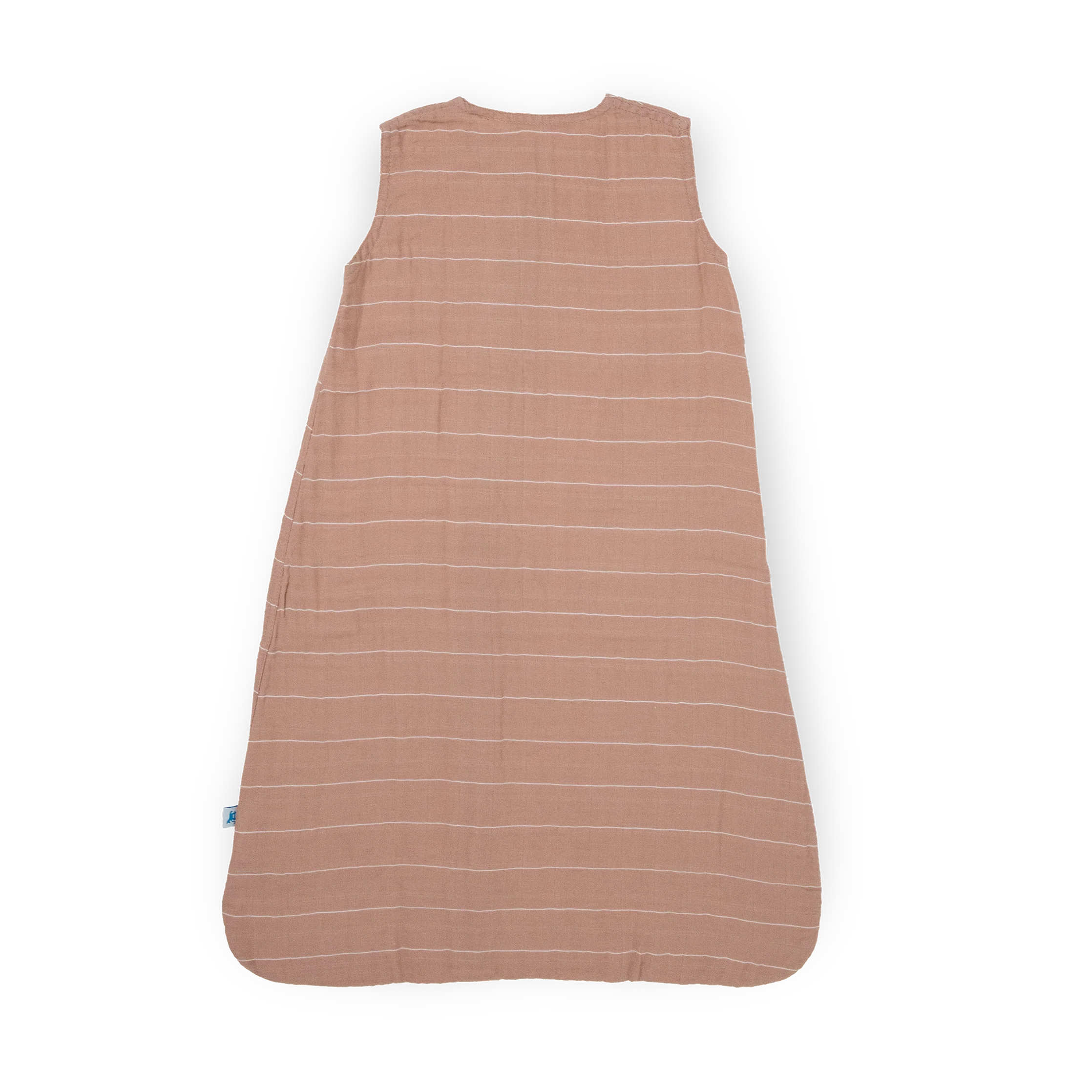 Cotton Muslin Sleep Bag - Mauve Stripe - Image 3