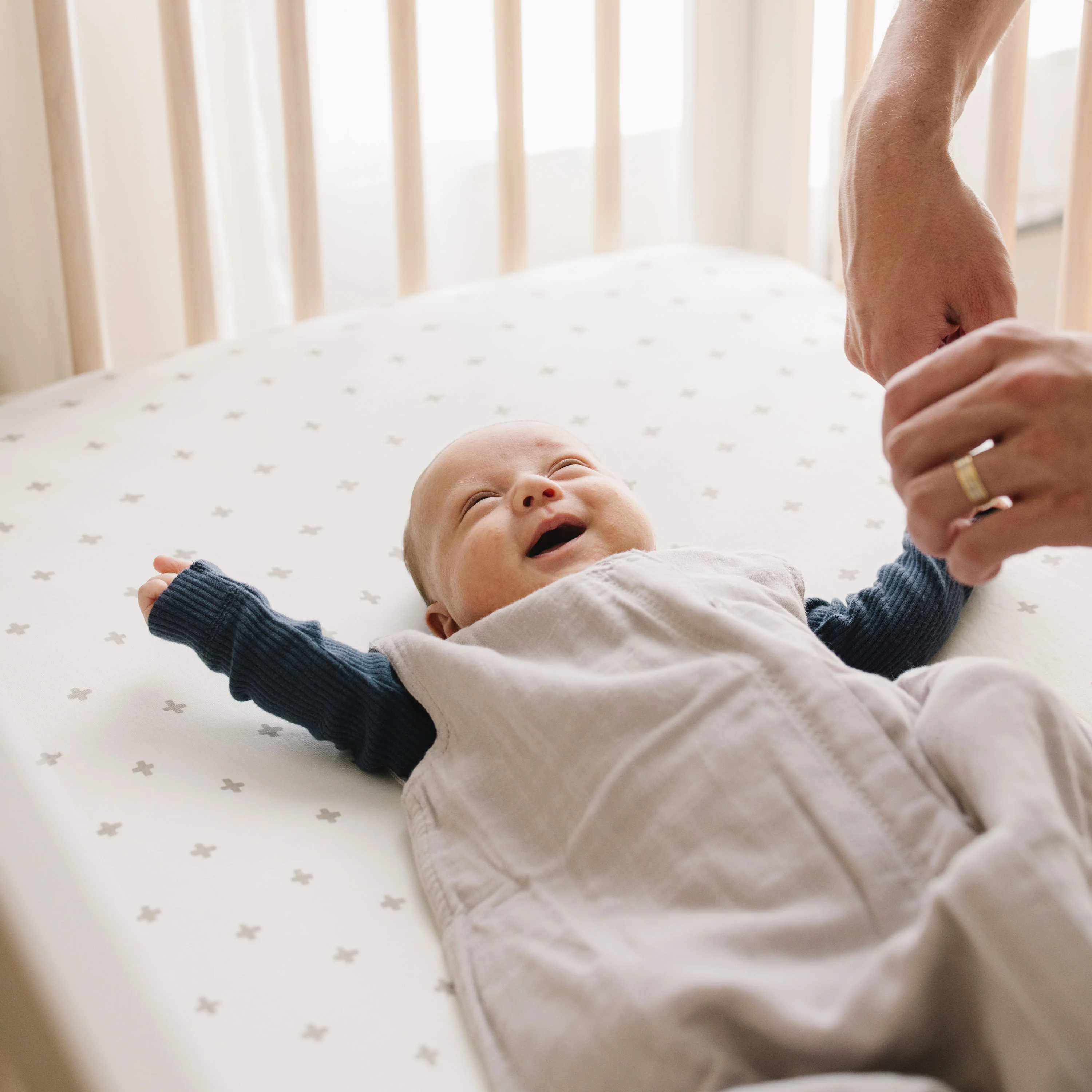 Cotton Muslin Sleep Bag - Porpoise - Image 5