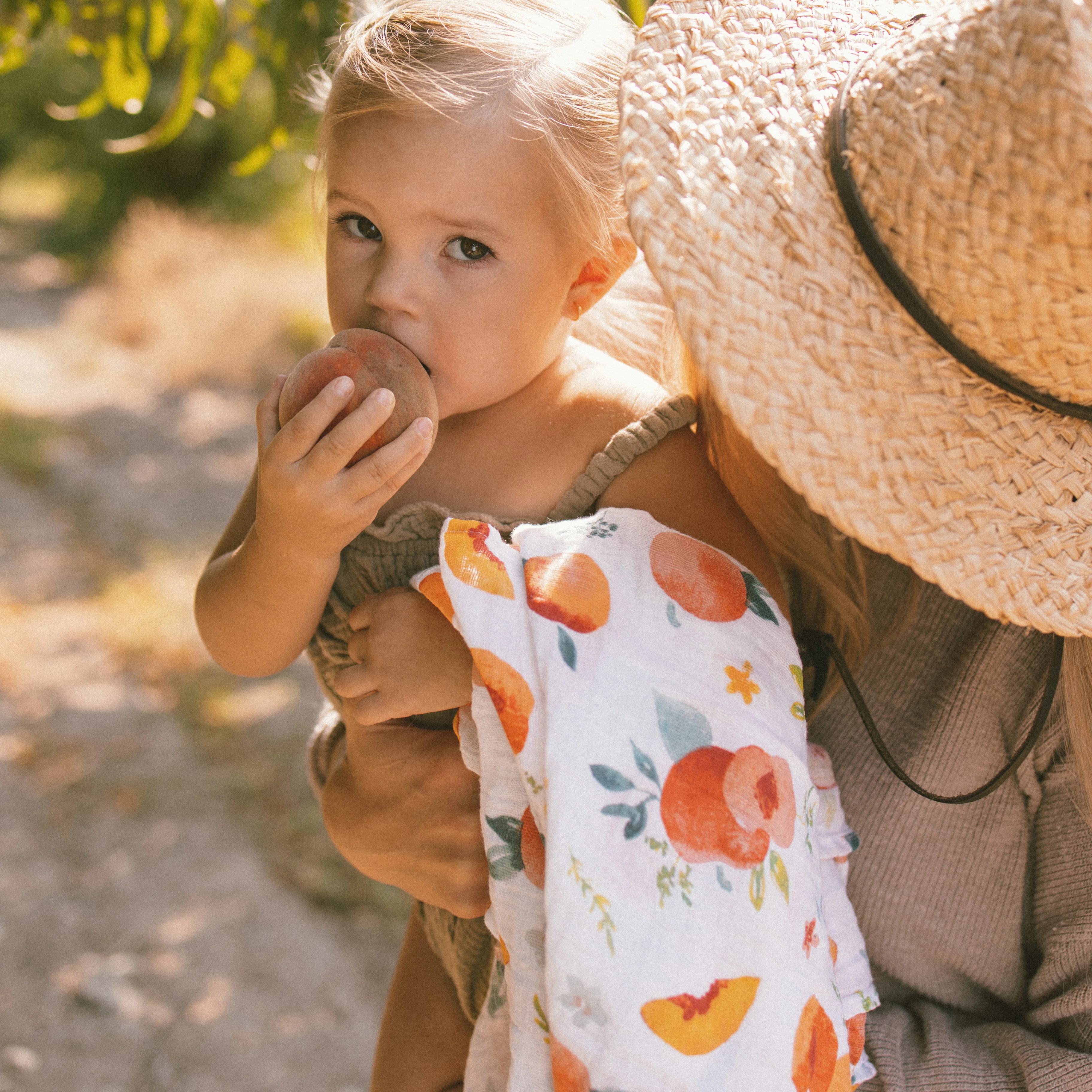Cotton Muslin Swaddle Blanket 3 Pack - Georgia Peach 2 - Image 10