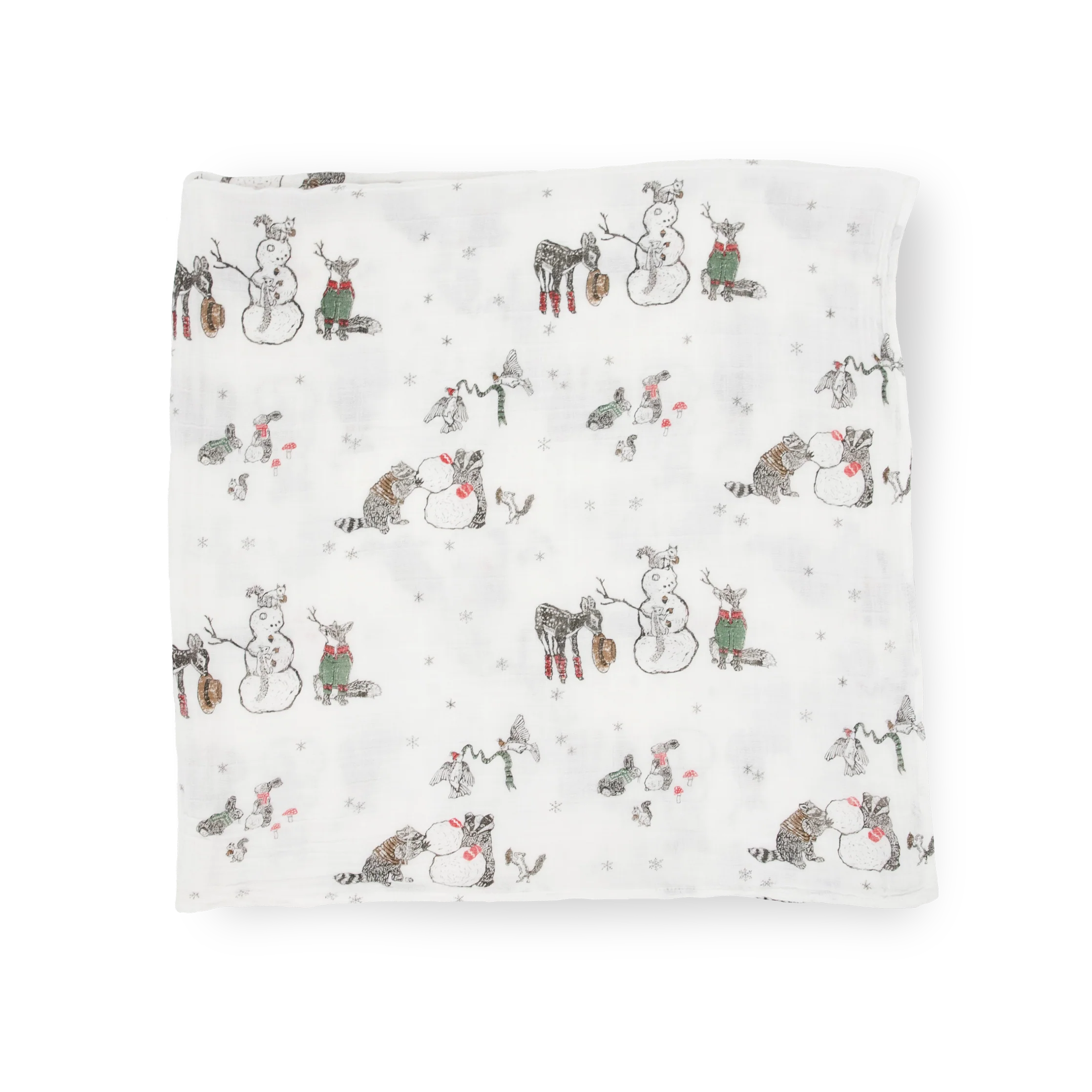 Cotton Muslin Swaddle Blanket 3 Pack - Snow Day - Image 3