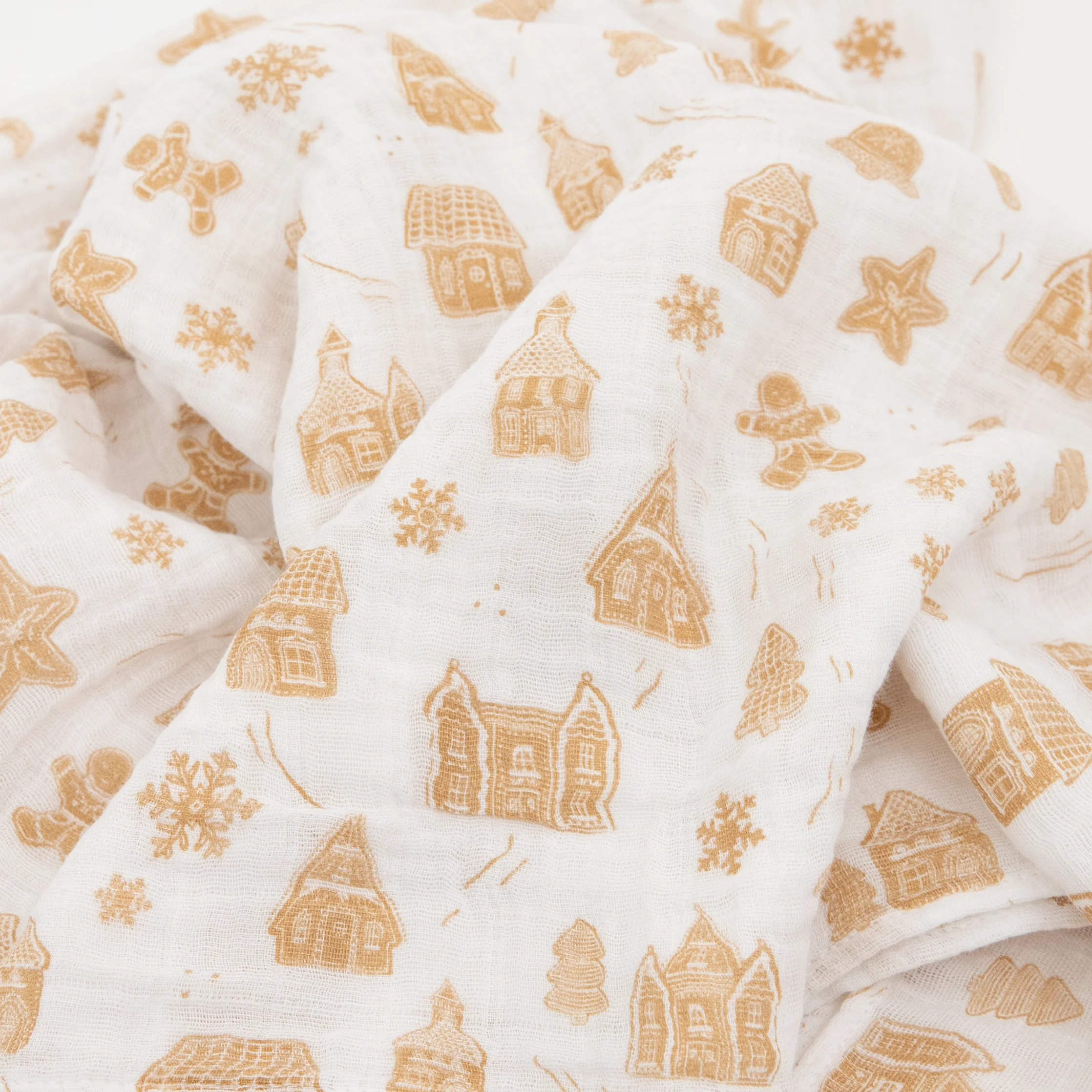 Cotton Muslin Swaddle Blanket 3 Pack - Snow Day - Image 6