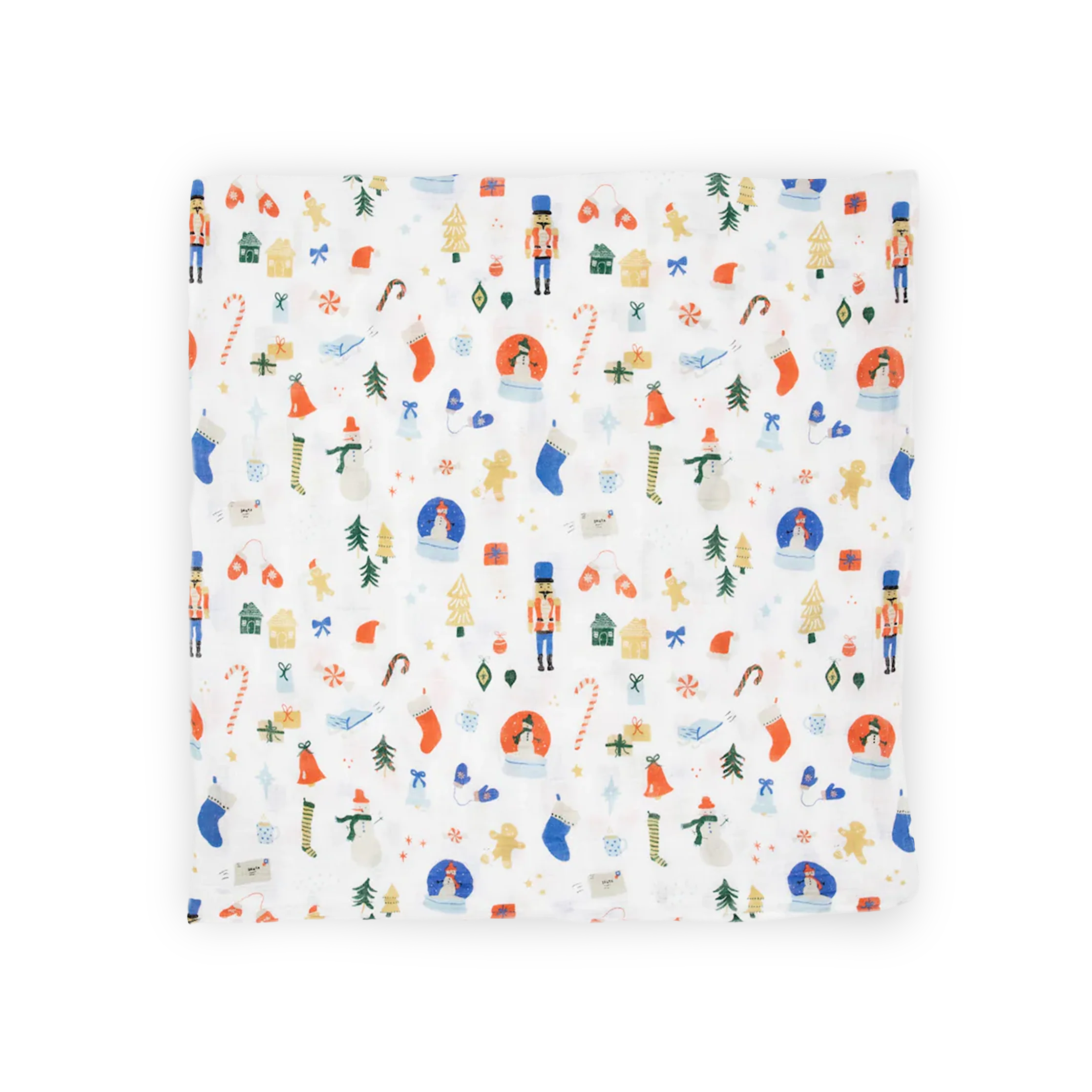 Cotton Muslin Swaddle Blanket - Christmas Time - Image 3