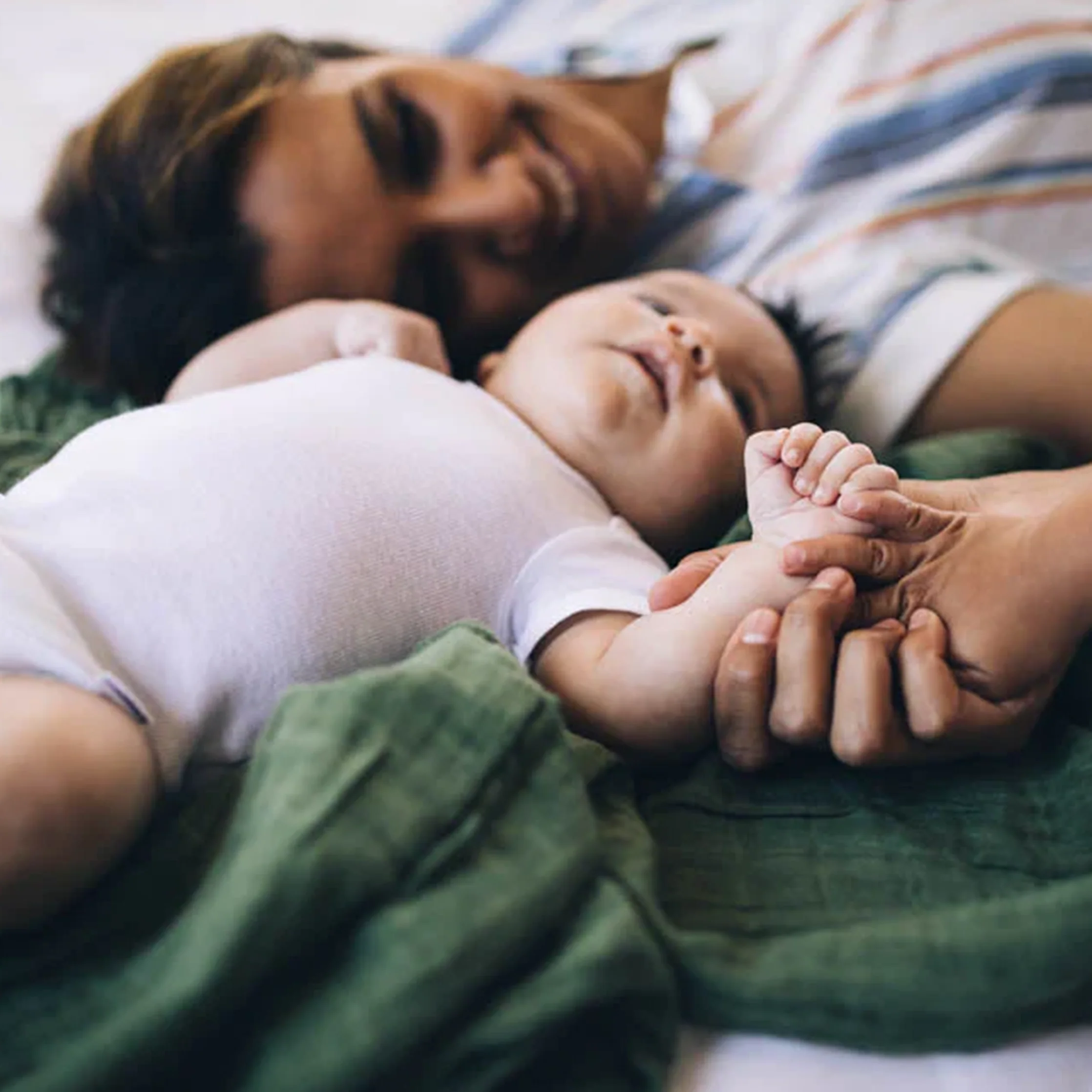 Cotton Muslin Swaddle Blanket - Fern - Image 5