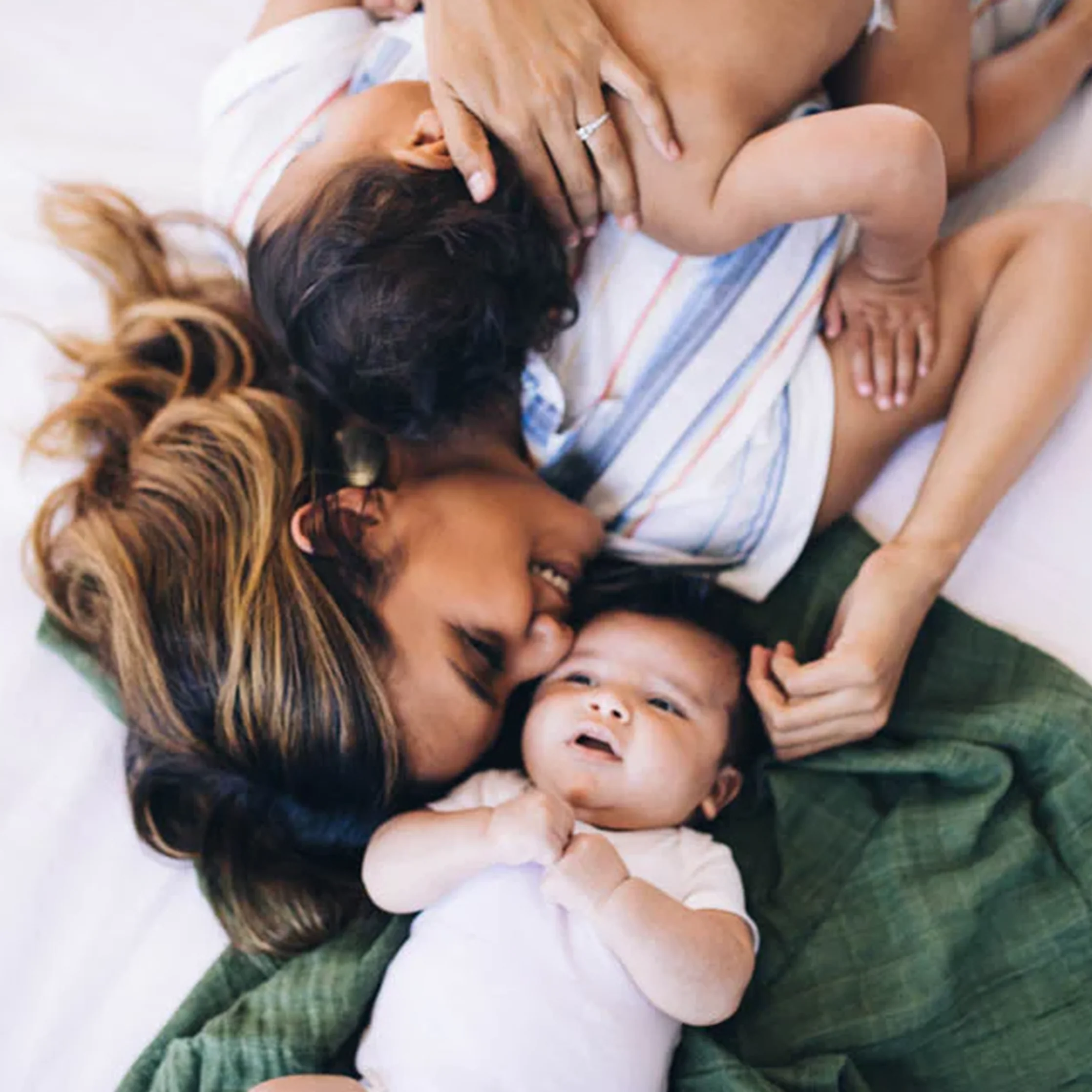 Cotton Muslin Swaddle Blanket - Fern - Image 7