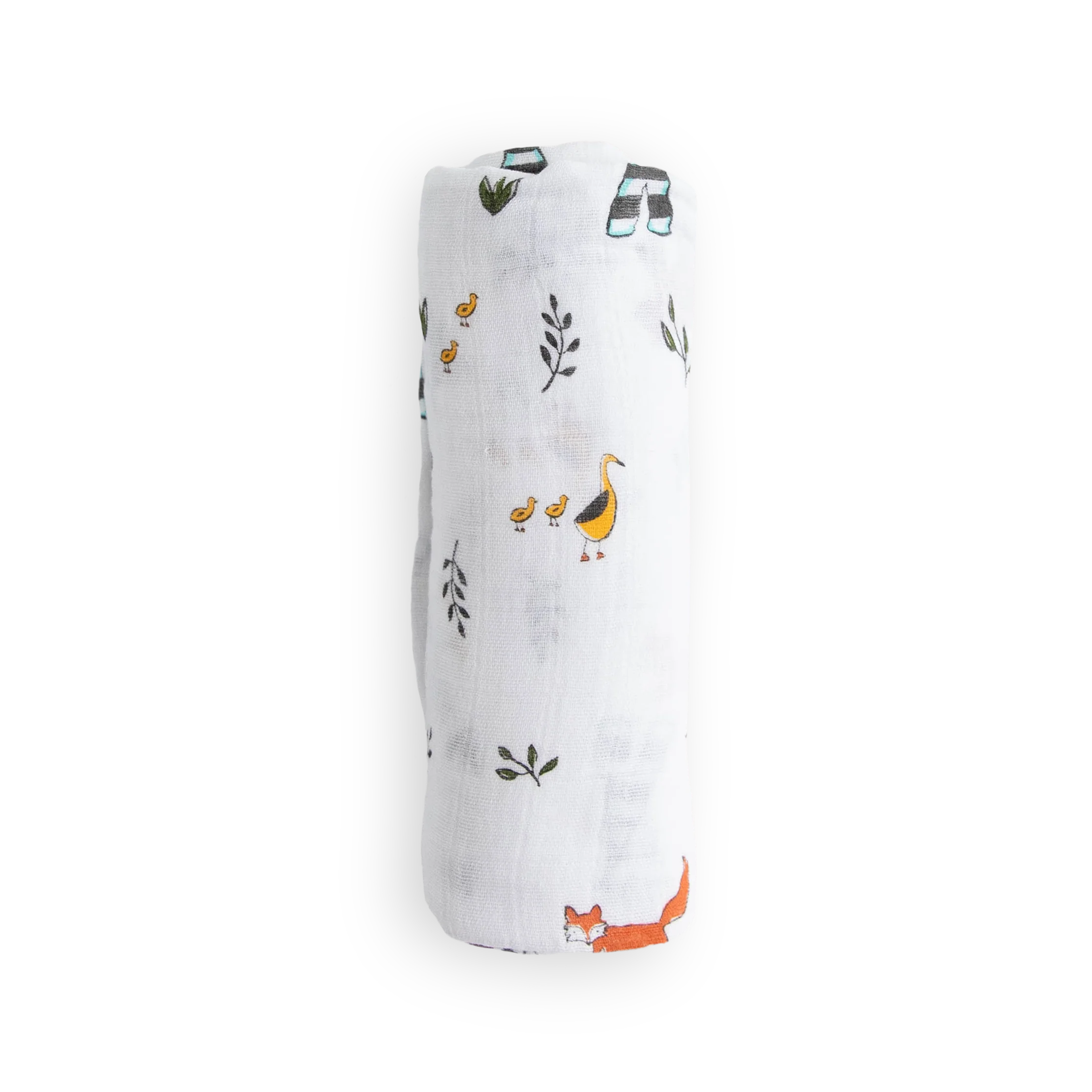 Cotton Muslin Swaddle Blanket - Forest Friends - Image 4