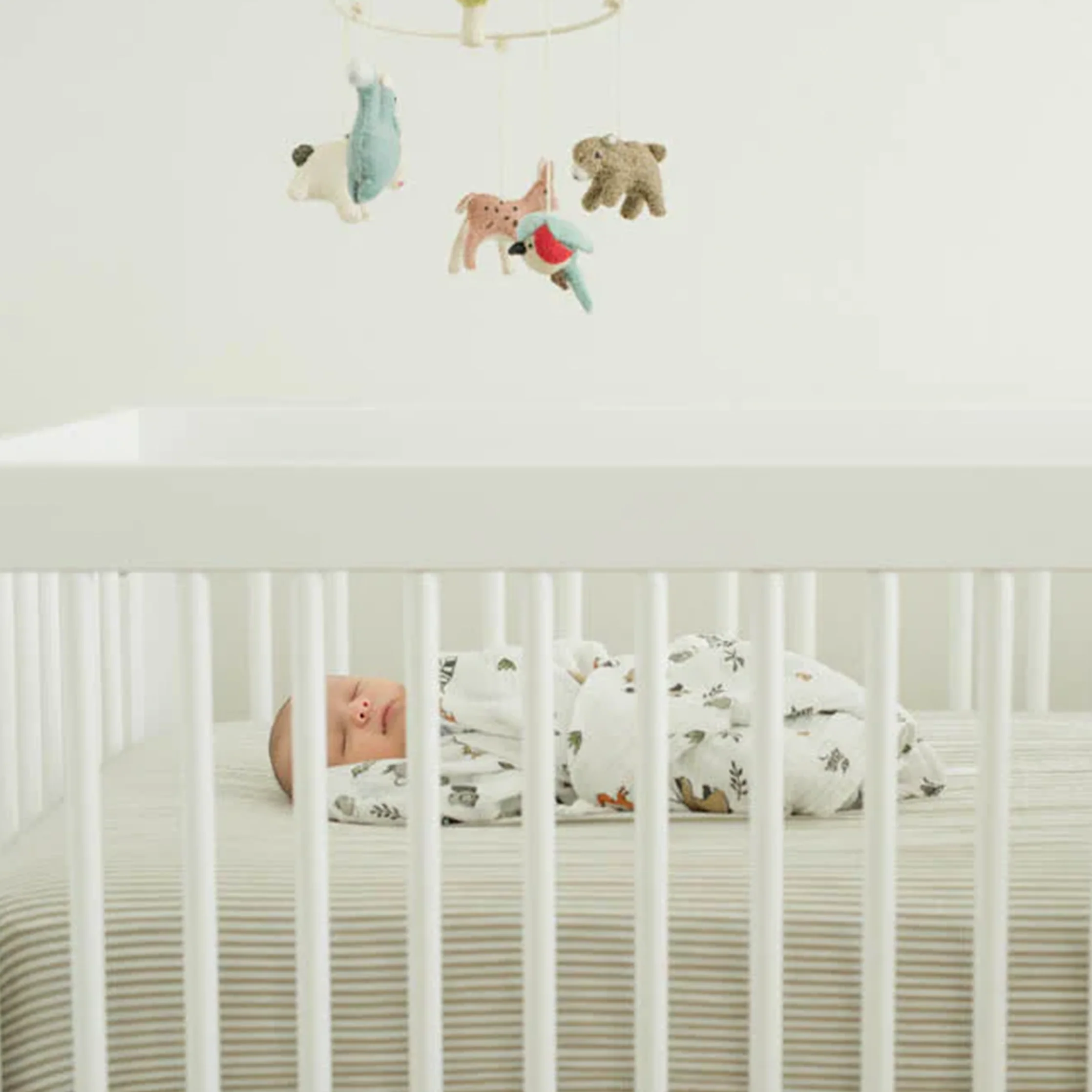 Cotton Muslin Swaddle Blanket - Forest Friends - Image 6