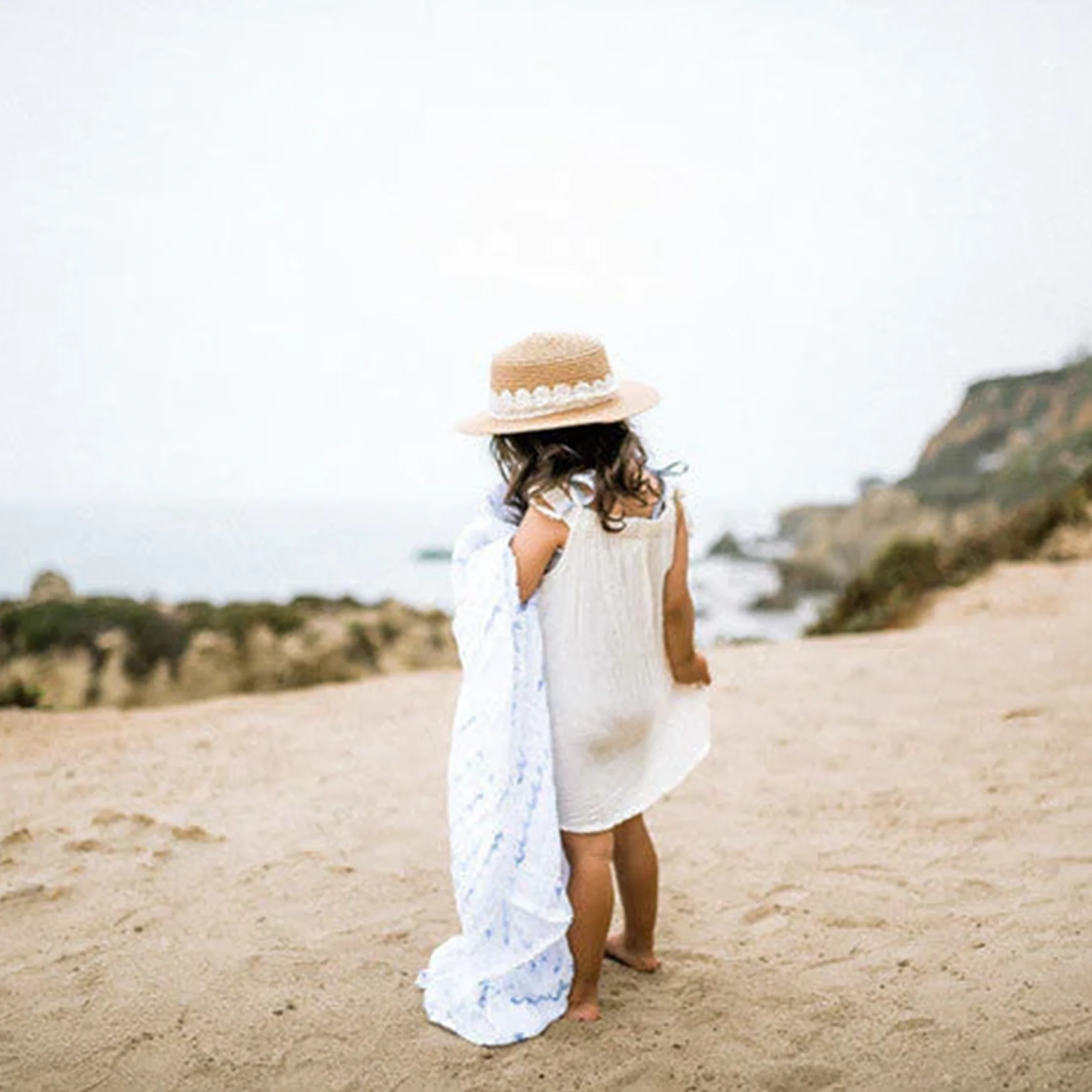 Cotton Muslin Swaddle Blanket - High Tide - Image 7