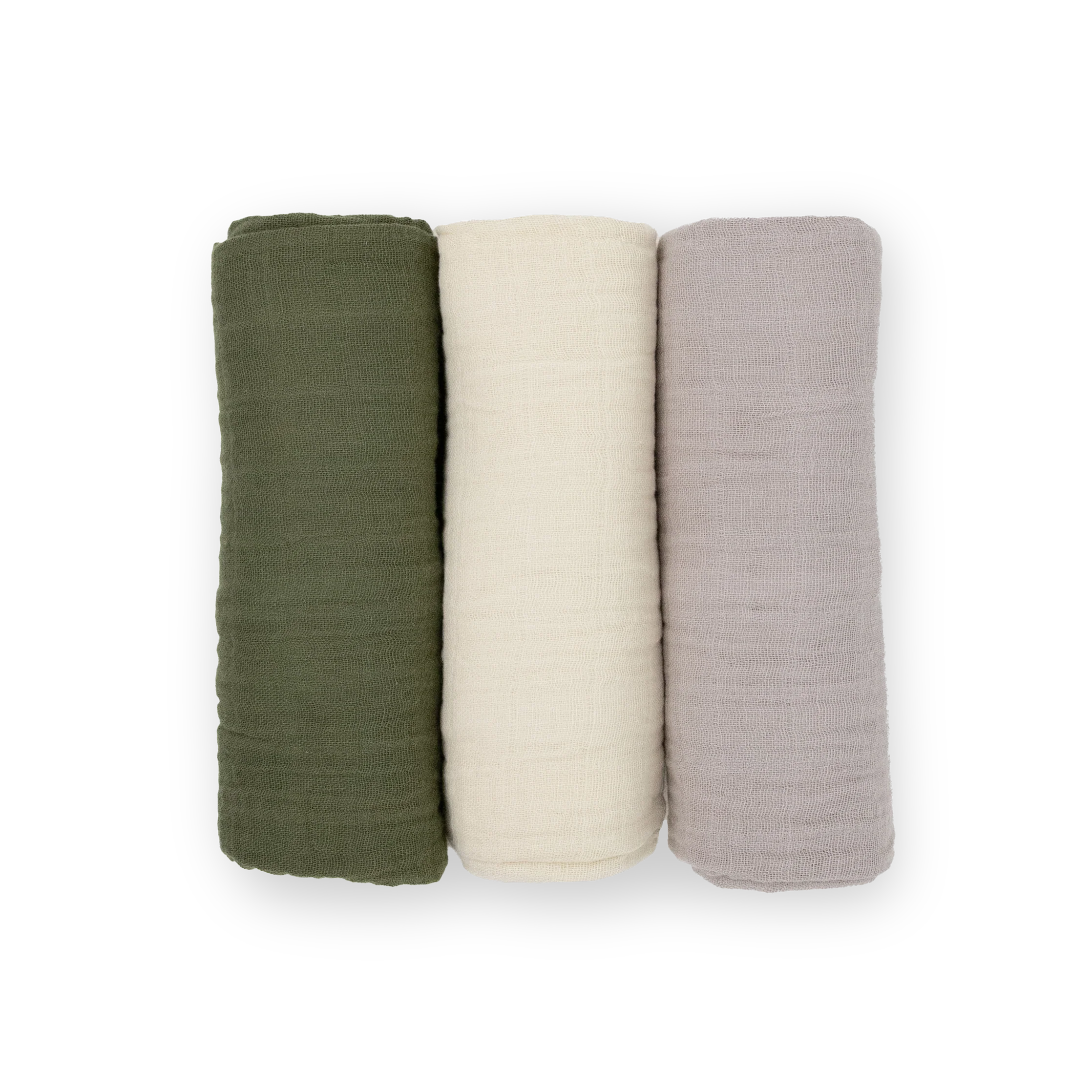 Cotton Muslin Swaddle Blanket 3 Pack - Fern 2 - Image 8